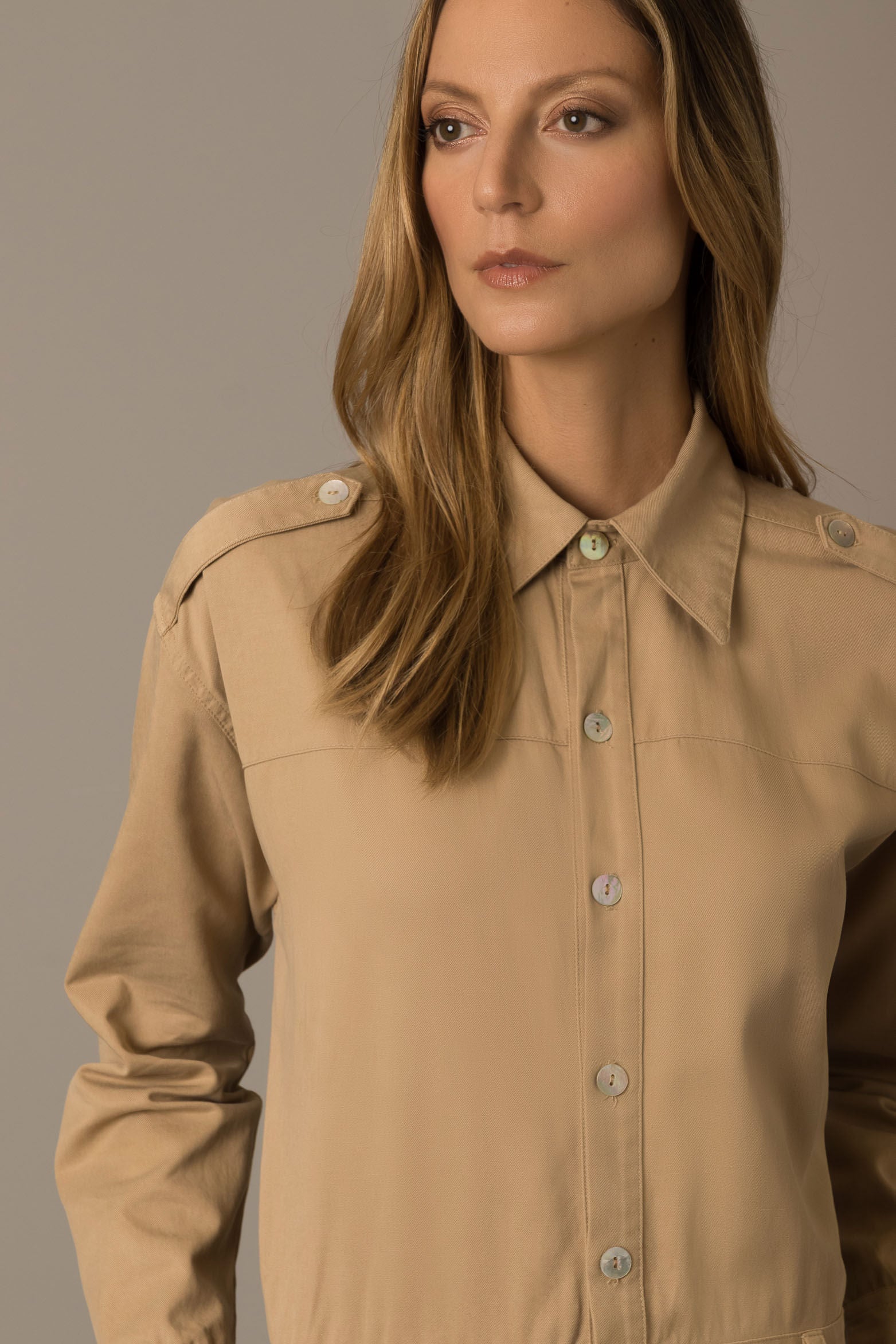 Women’s Kyoto Long-Sleeve Jumpsuit in Flat Weave