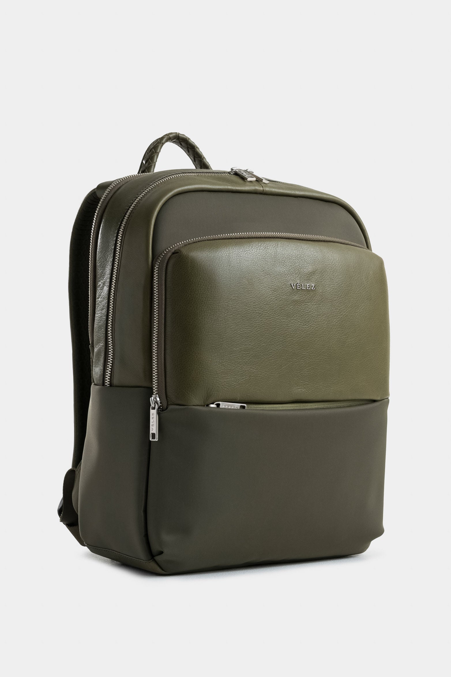 Ryn Leather and Canvas Backpack with Braided Handle for Women