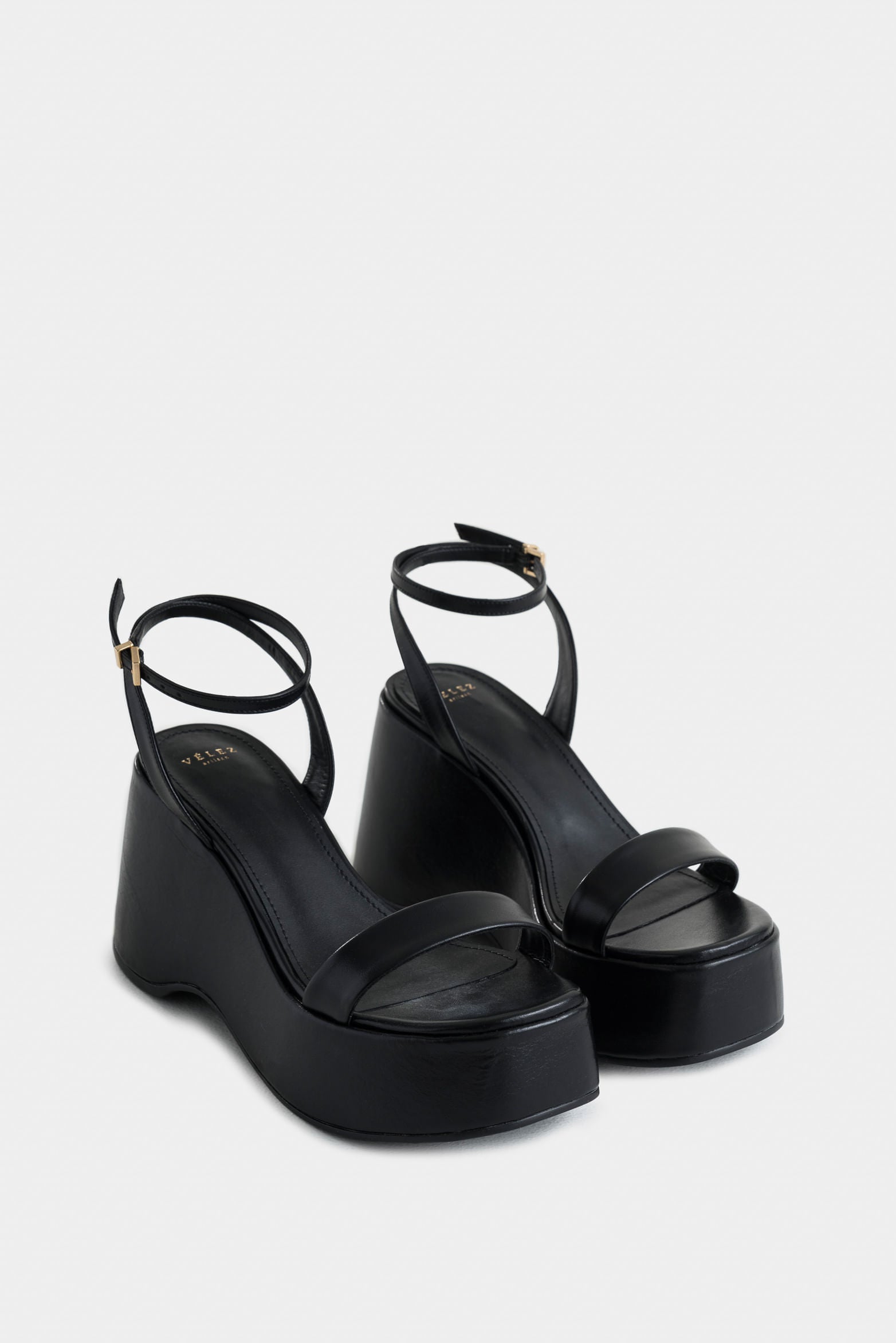 San Joaquin Leather Platform Sandals with Ankle Strap for Women