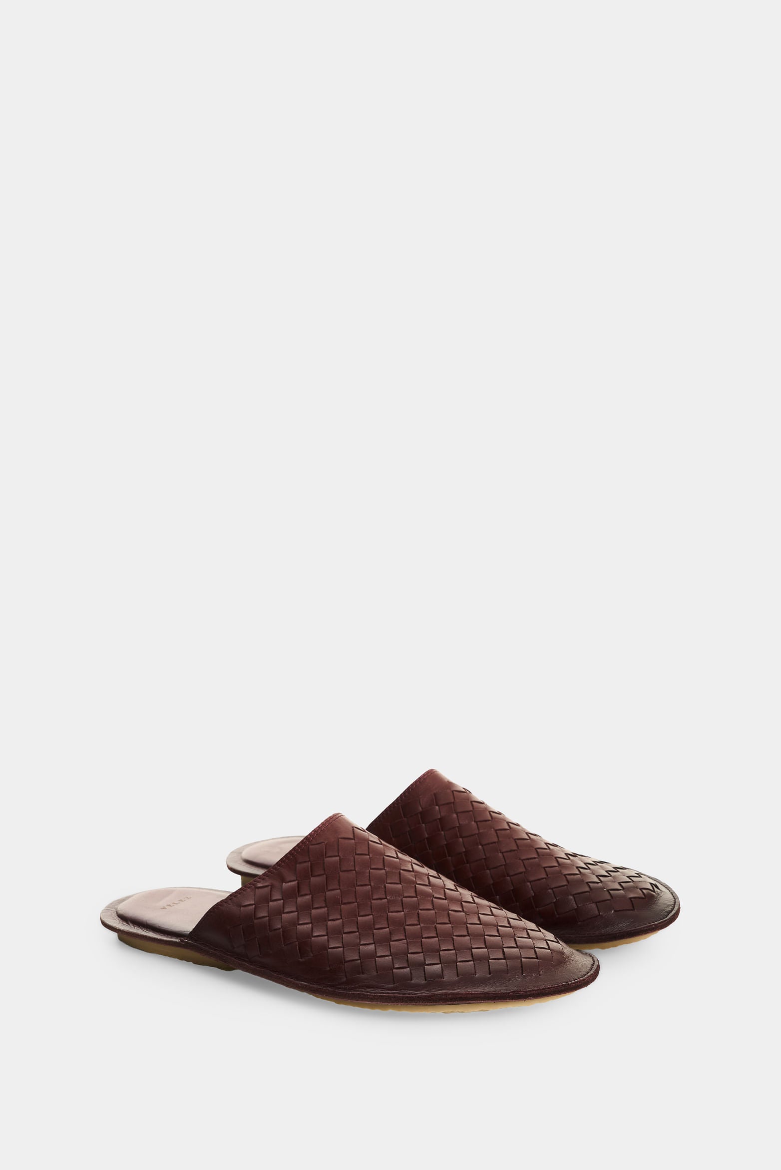Woven leather comfort slipper for men
