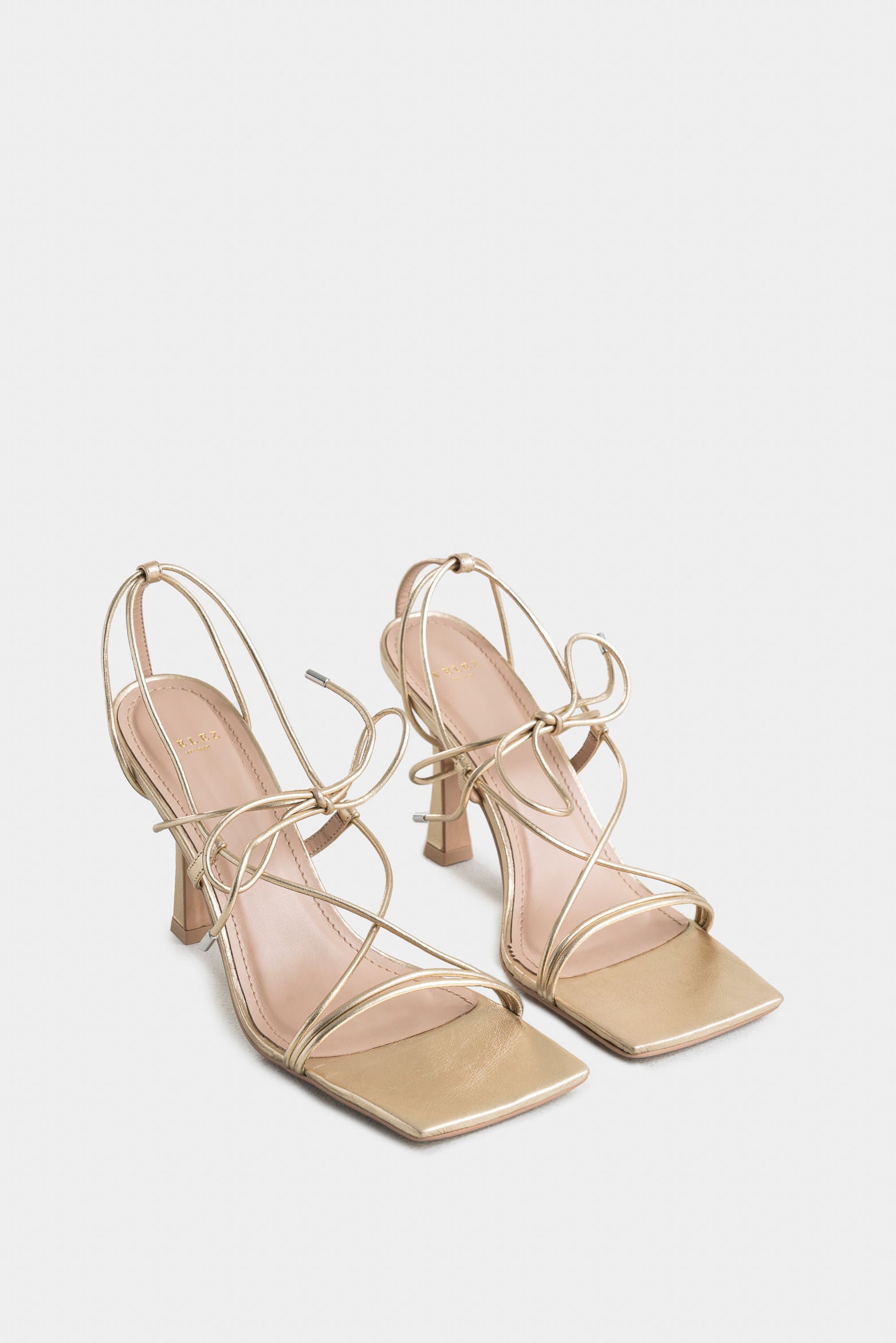 Vice Leather Heeled Sandals for Women, Knotted