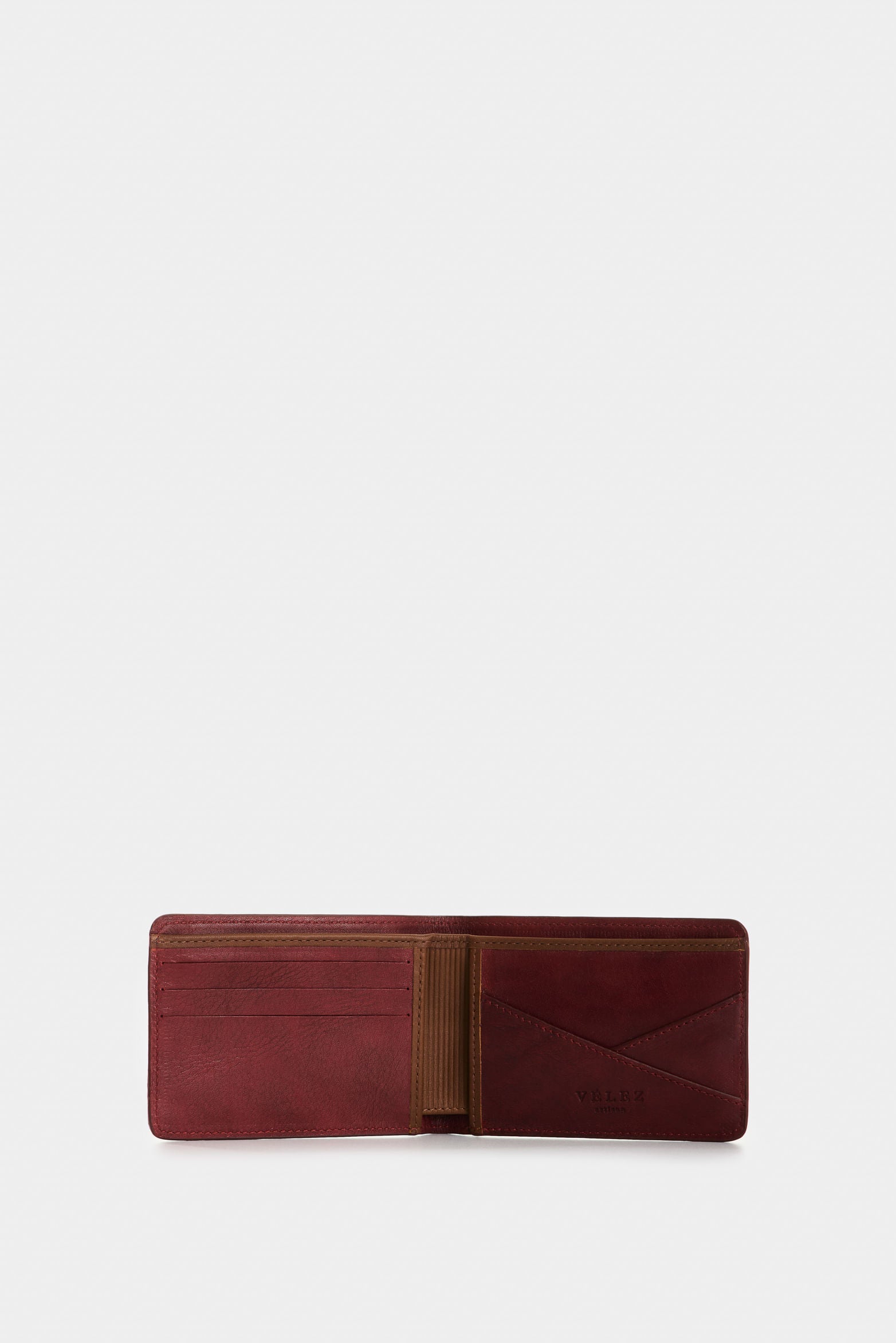 Oasis leather wallet for men with contrast detail