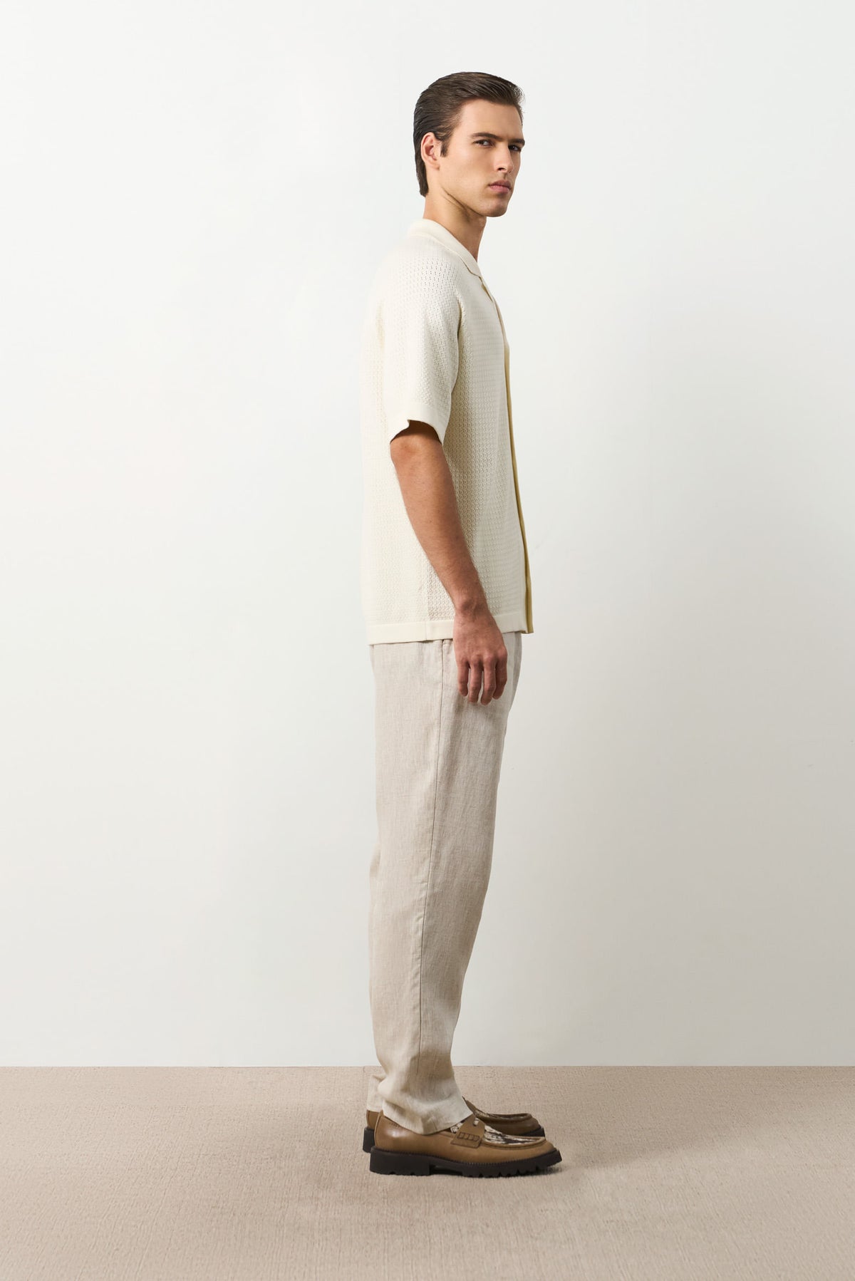 Short-sleeve woven shirt for men Lumbre