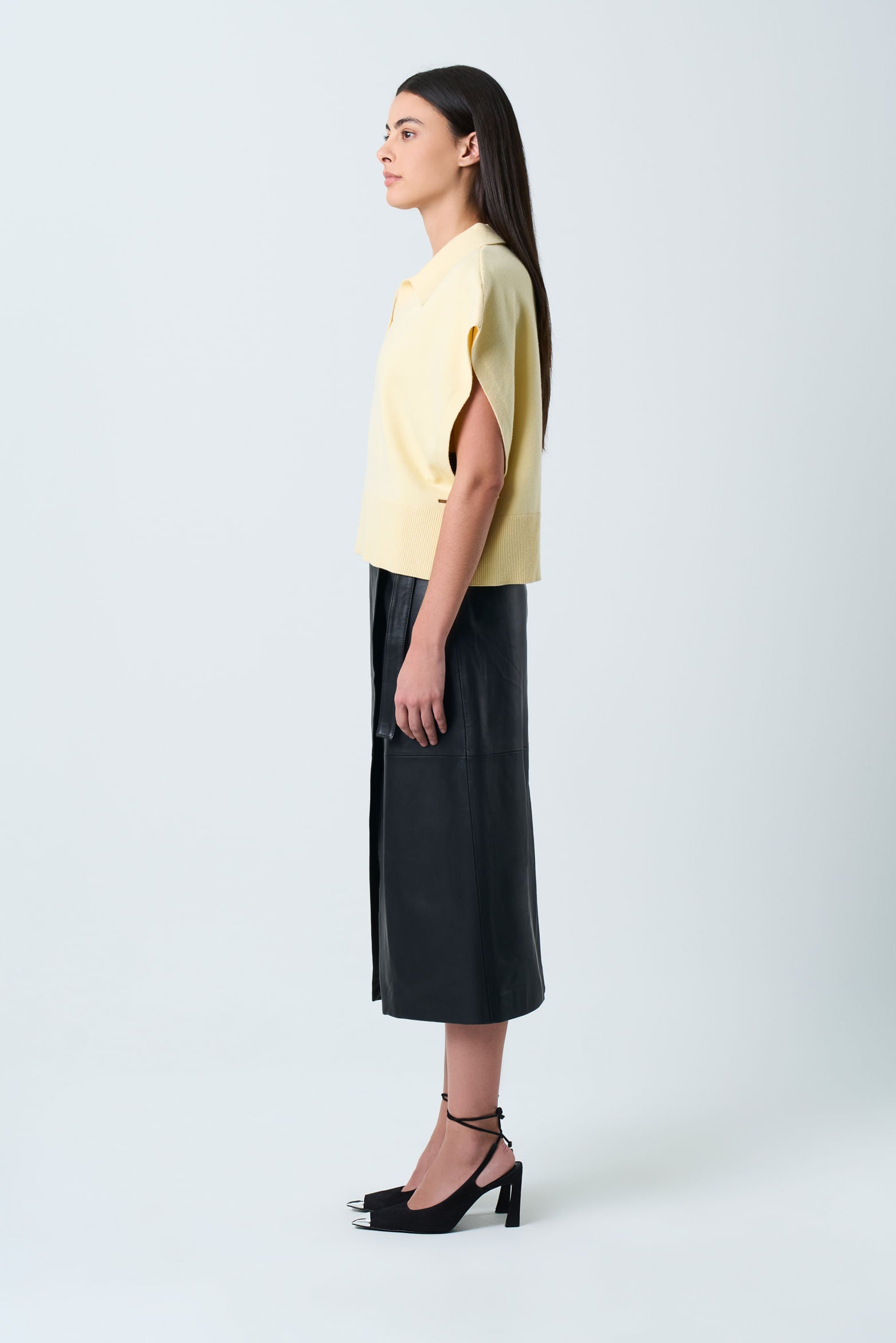 Women's Bora Knit Polo, Boxy Silhouette