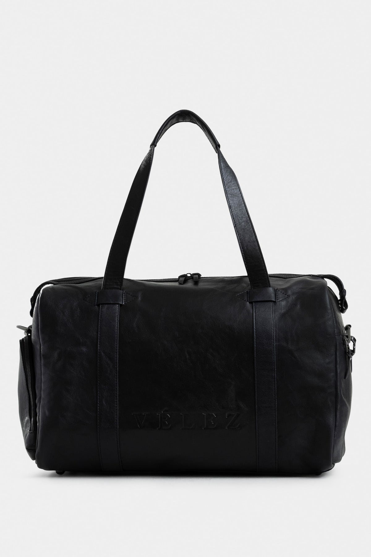 Essential hand-aged leather bowling bag for men