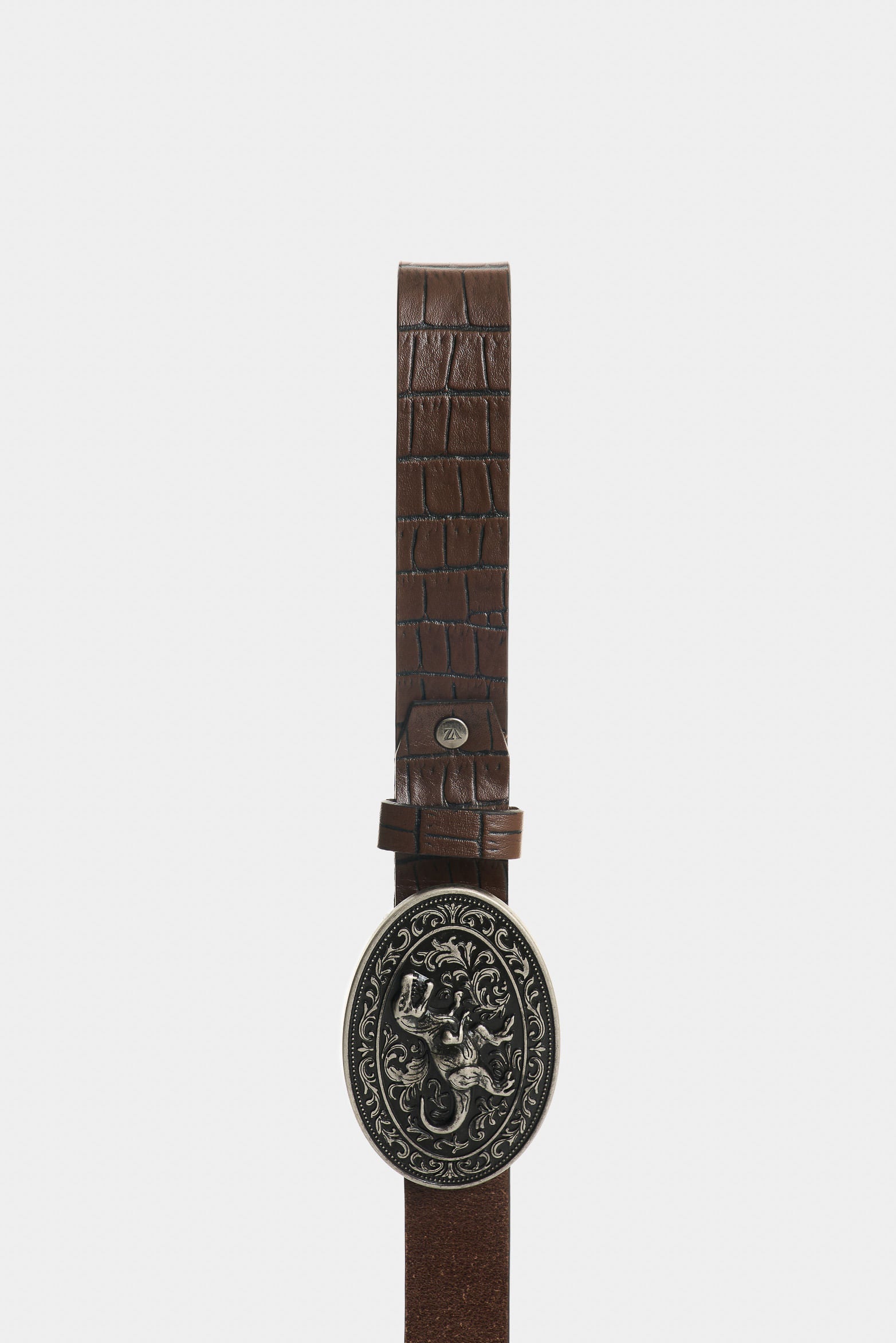 Men's Dino Croco Leather Reversible Belt