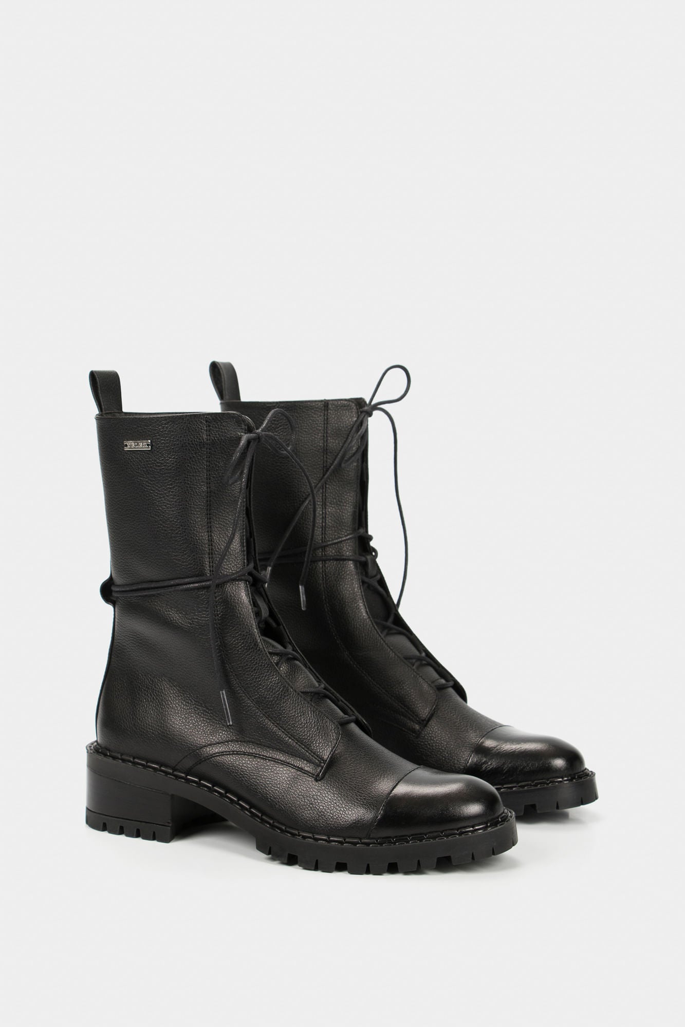 Women’s Paramo Military Leather Ankle Boots Black