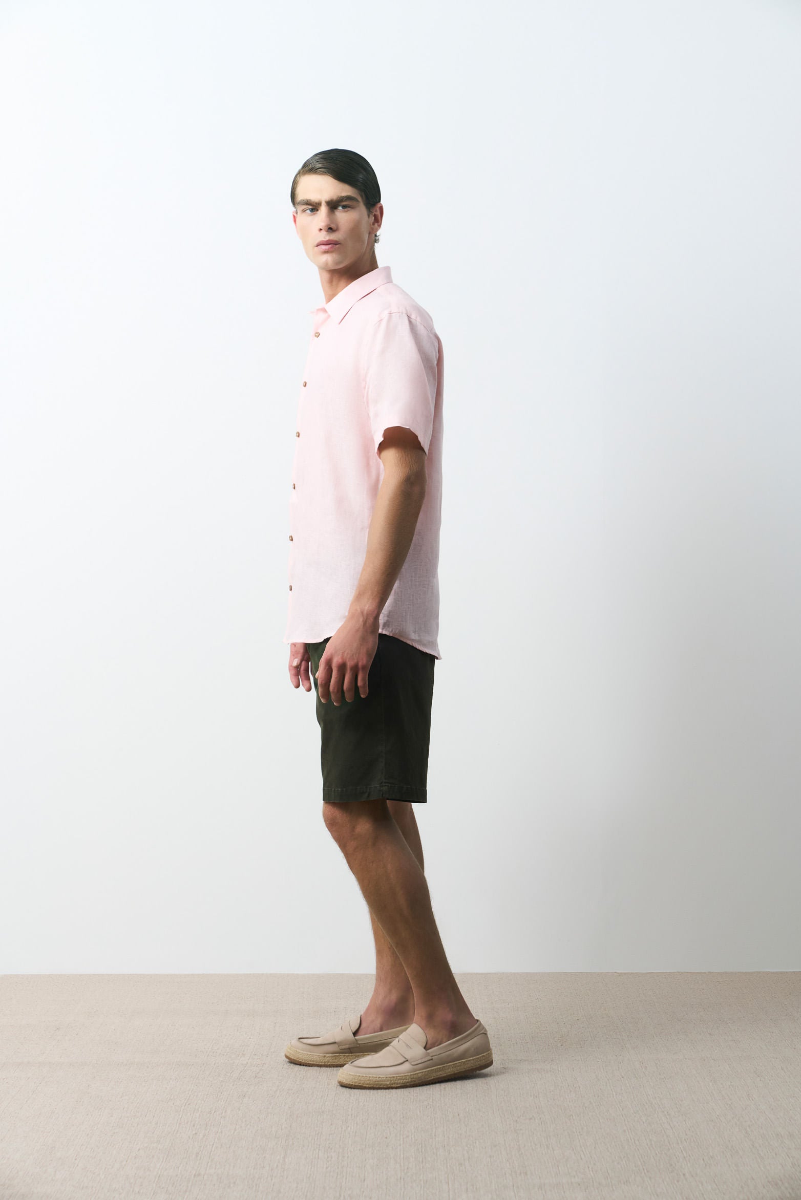 Siena short-sleeve linen shirt for men