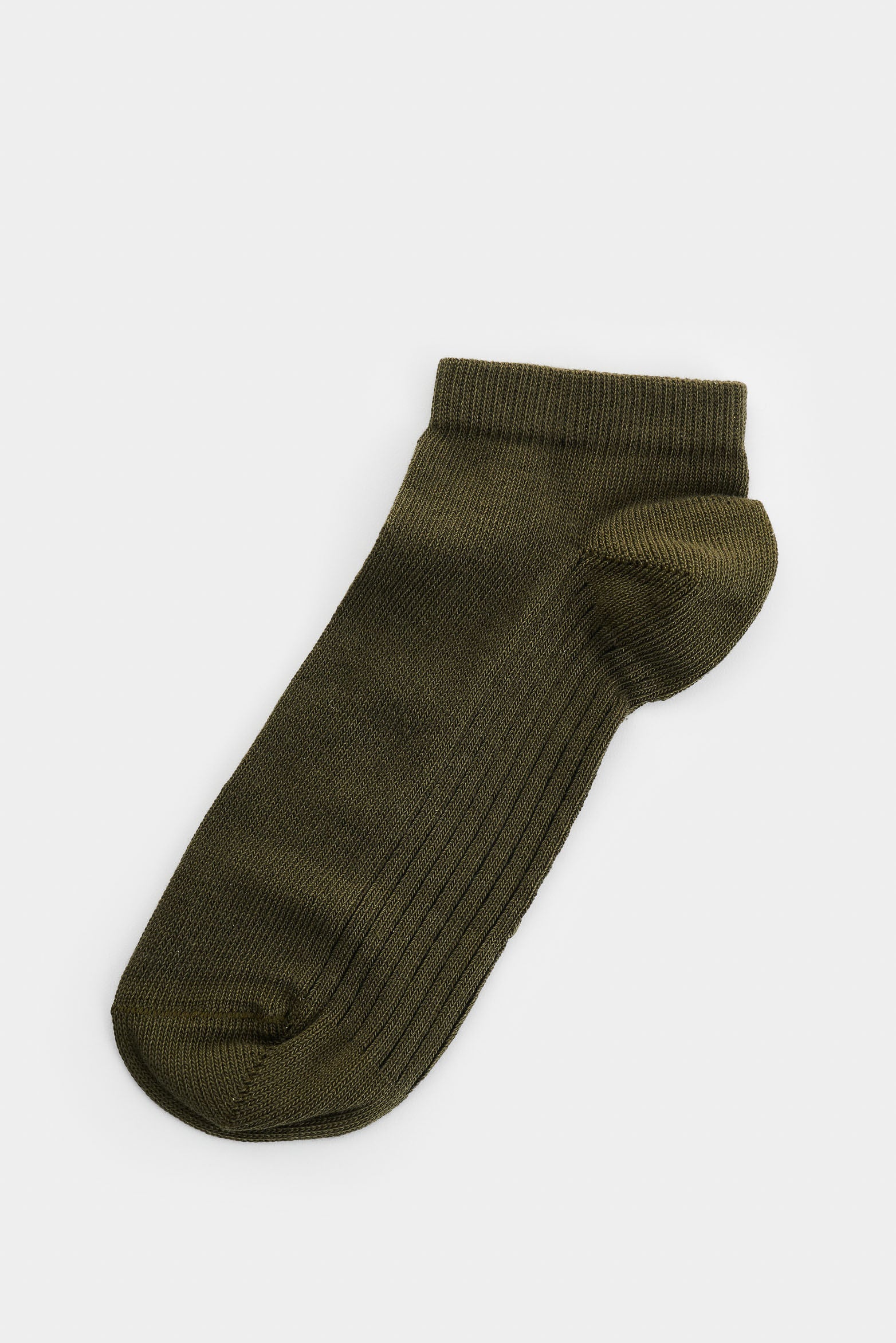 Lines 3 cotton ankle socks for men with ribbed detail
