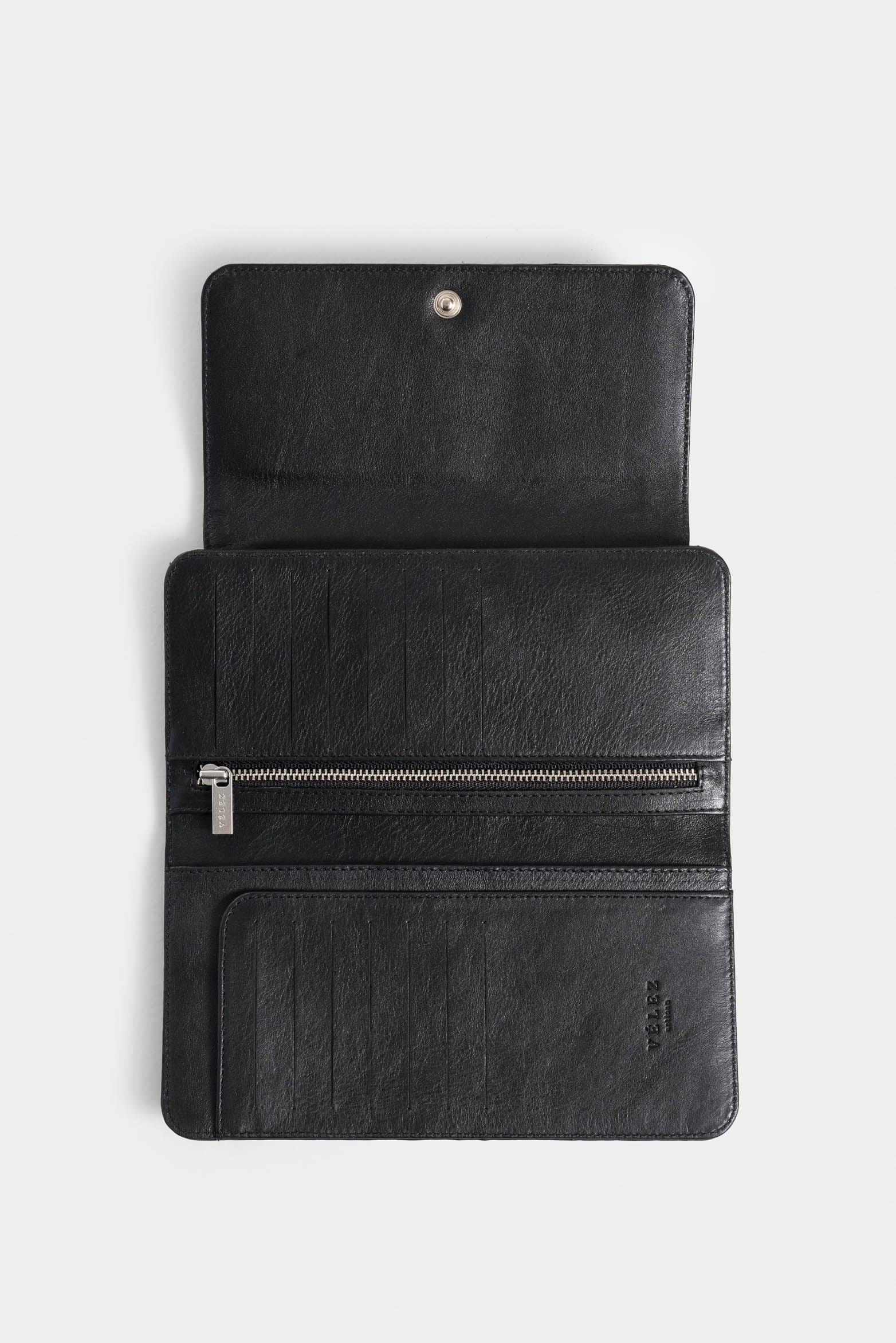 Leather Checkbook Holder with Bee Stamp for Women