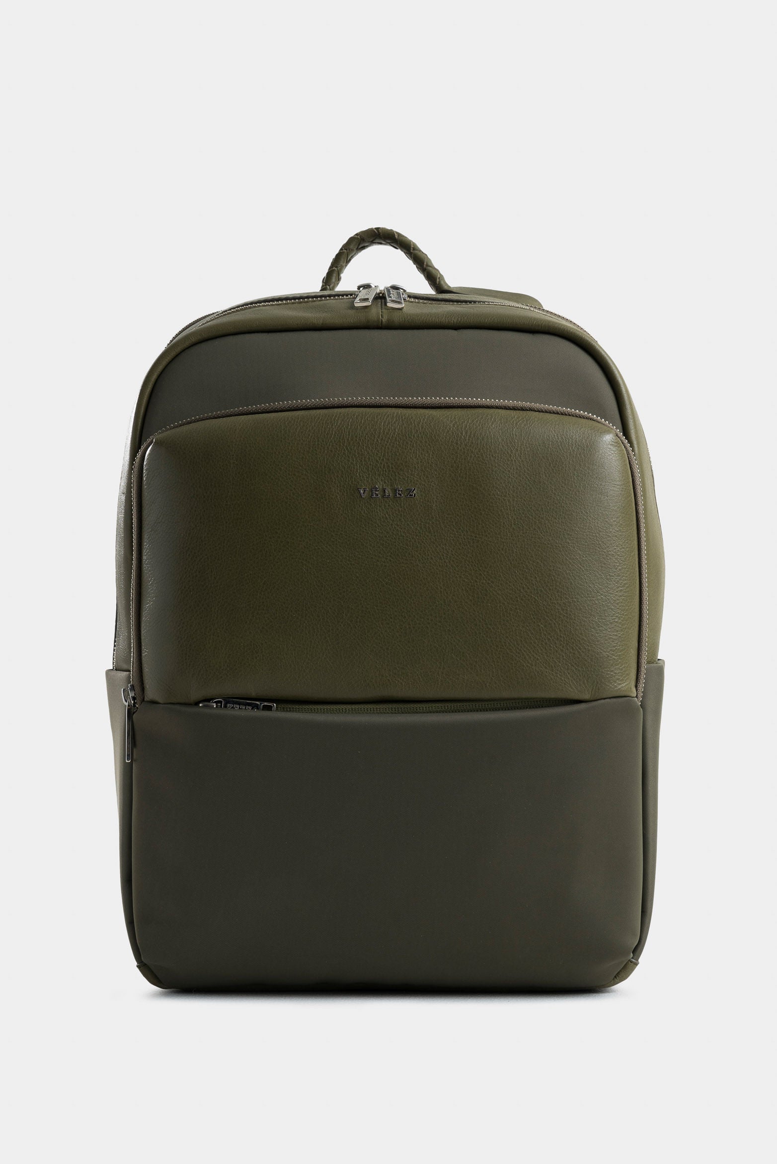 Ryn Leather and Canvas Backpack with Braided Handle for Women