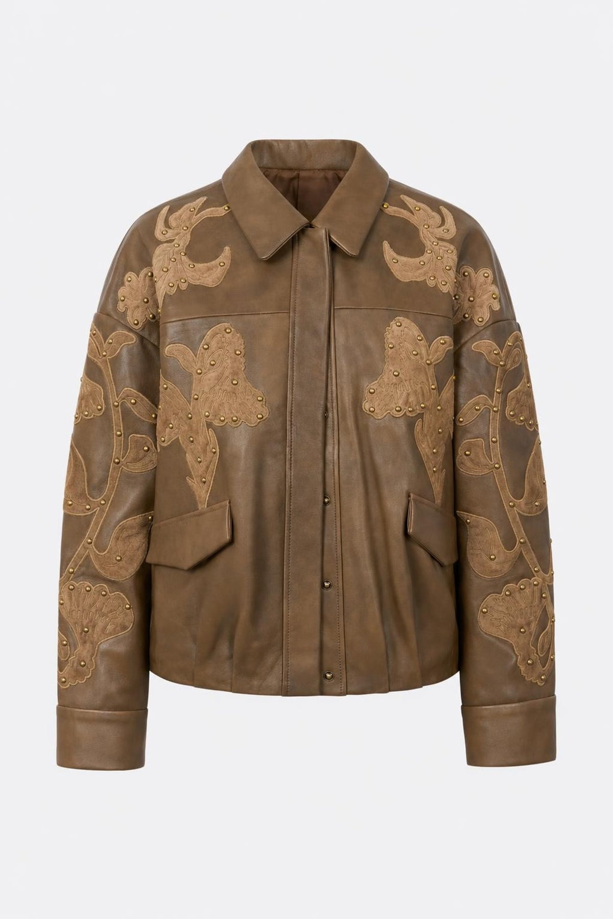 Leather bomber jacket for women Surco