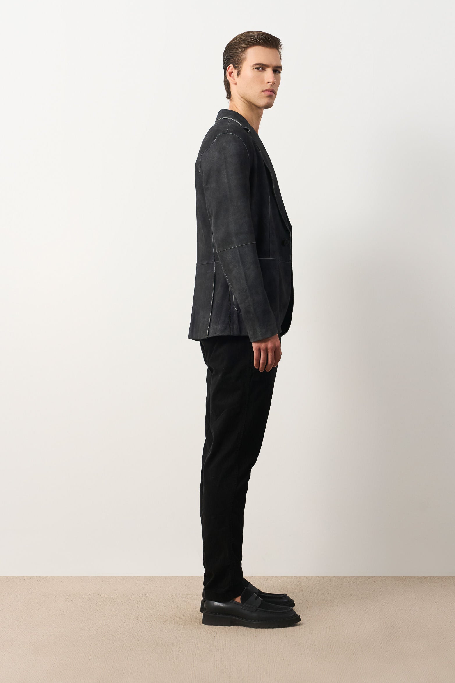 Suede leather blazer for men Sole