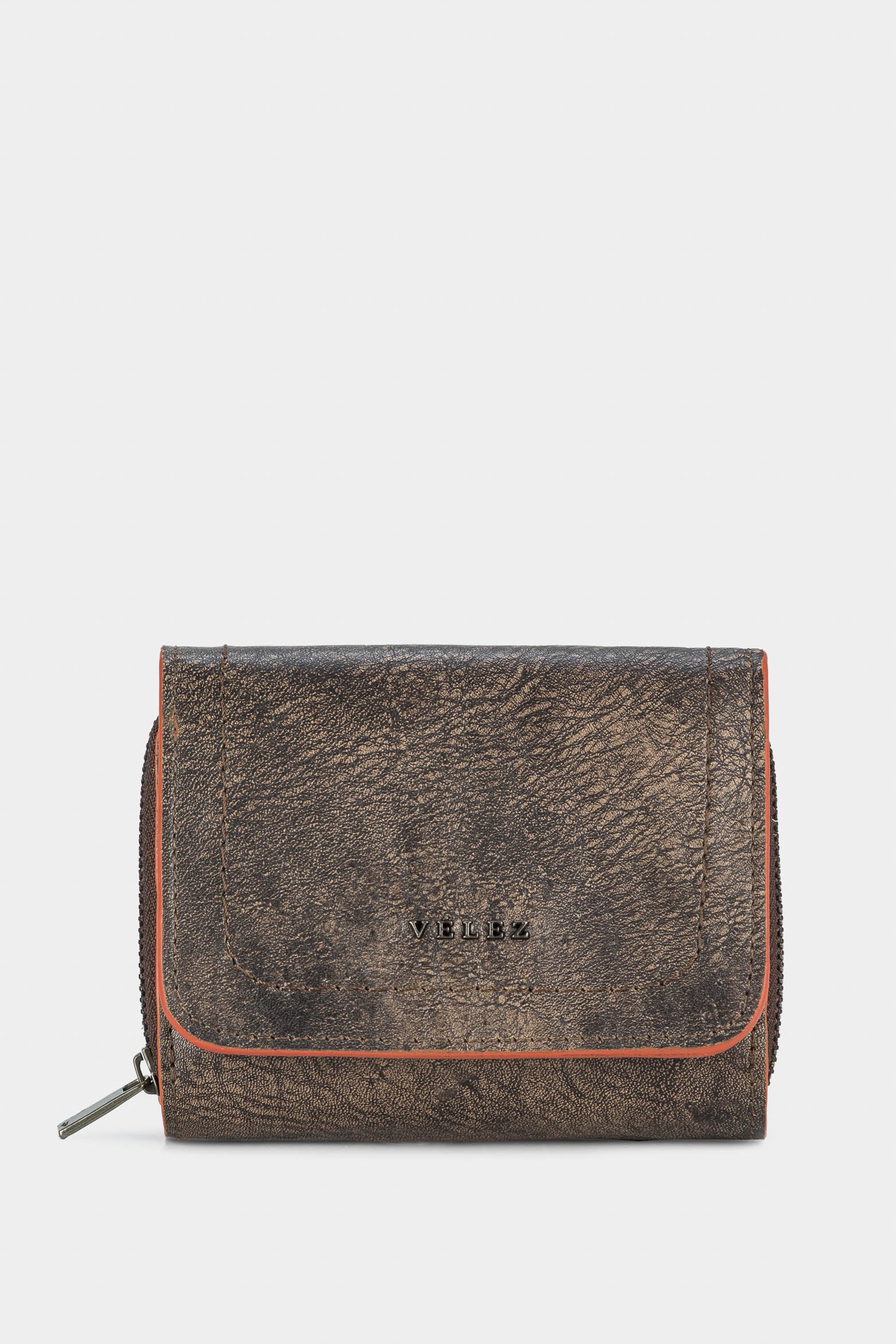 Women’s Buddha Card Holder in Distressed Leather