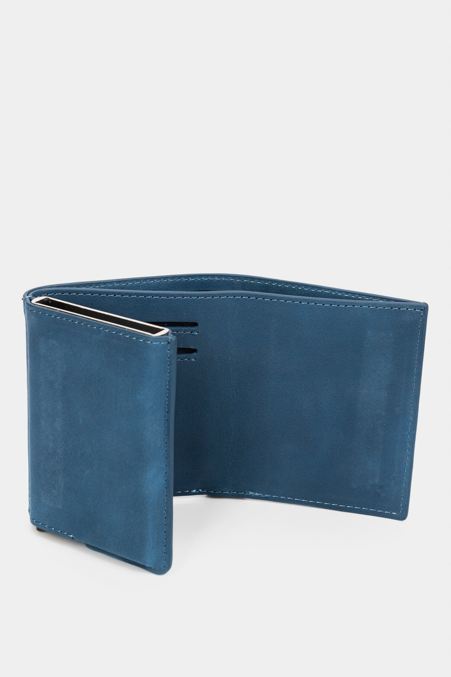 Garry Tech Leather Card Holder in Dark Blue