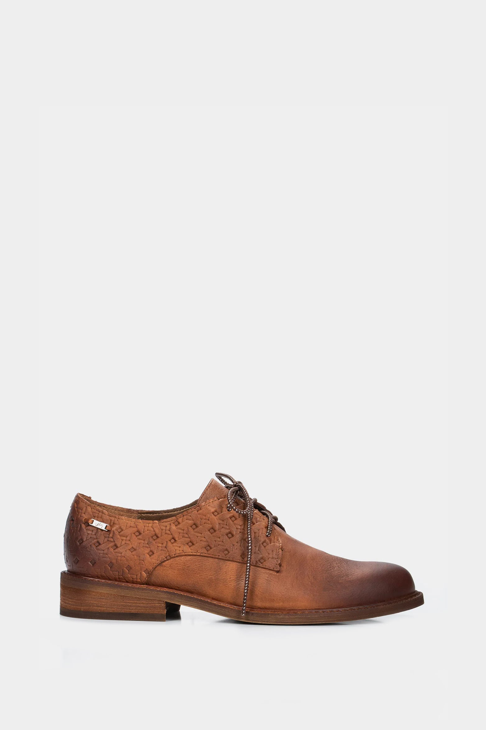 Miel Embossed Leather Randy Lace-up Shoes for Women