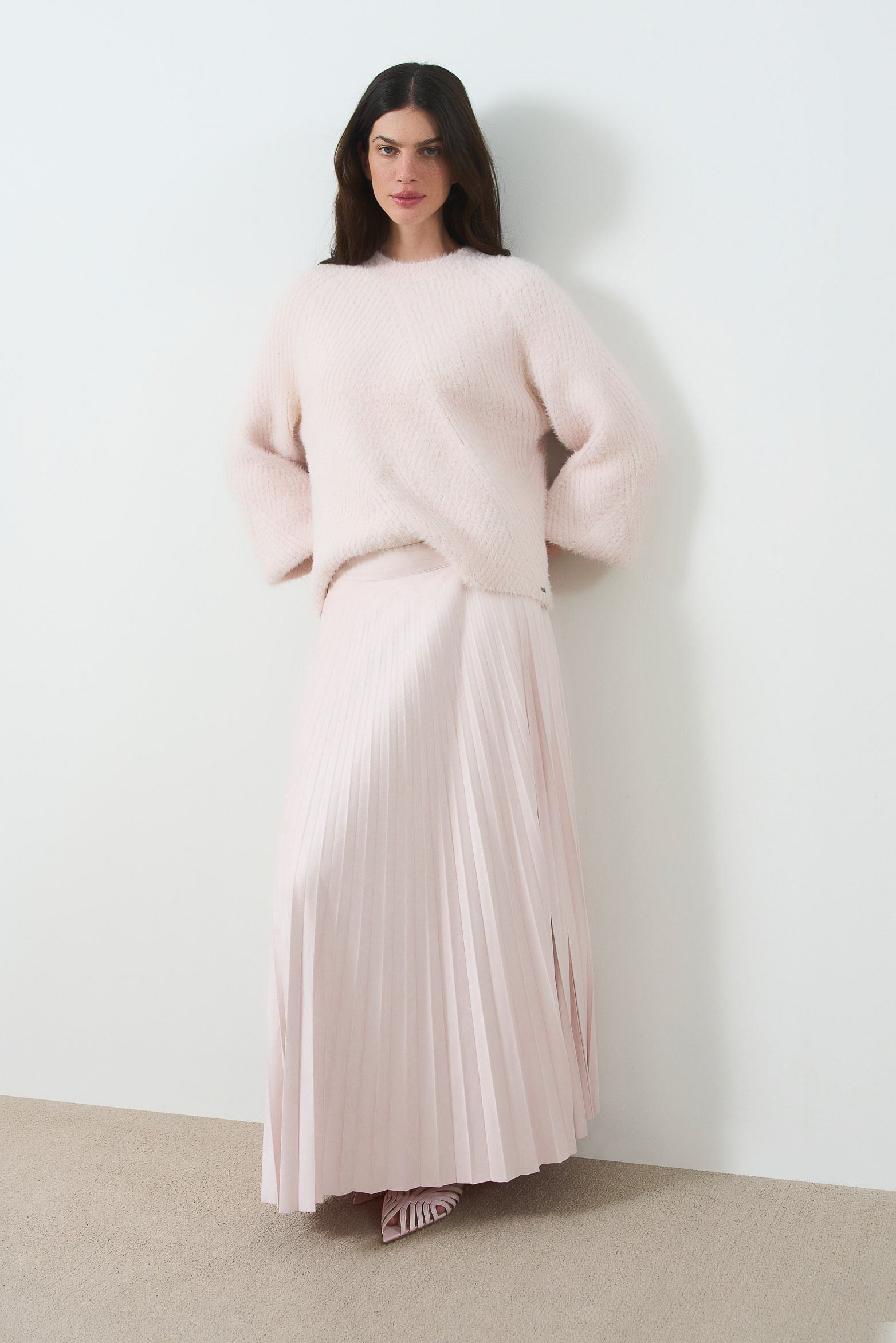 Asymmetric ribbed sweater for women Liora