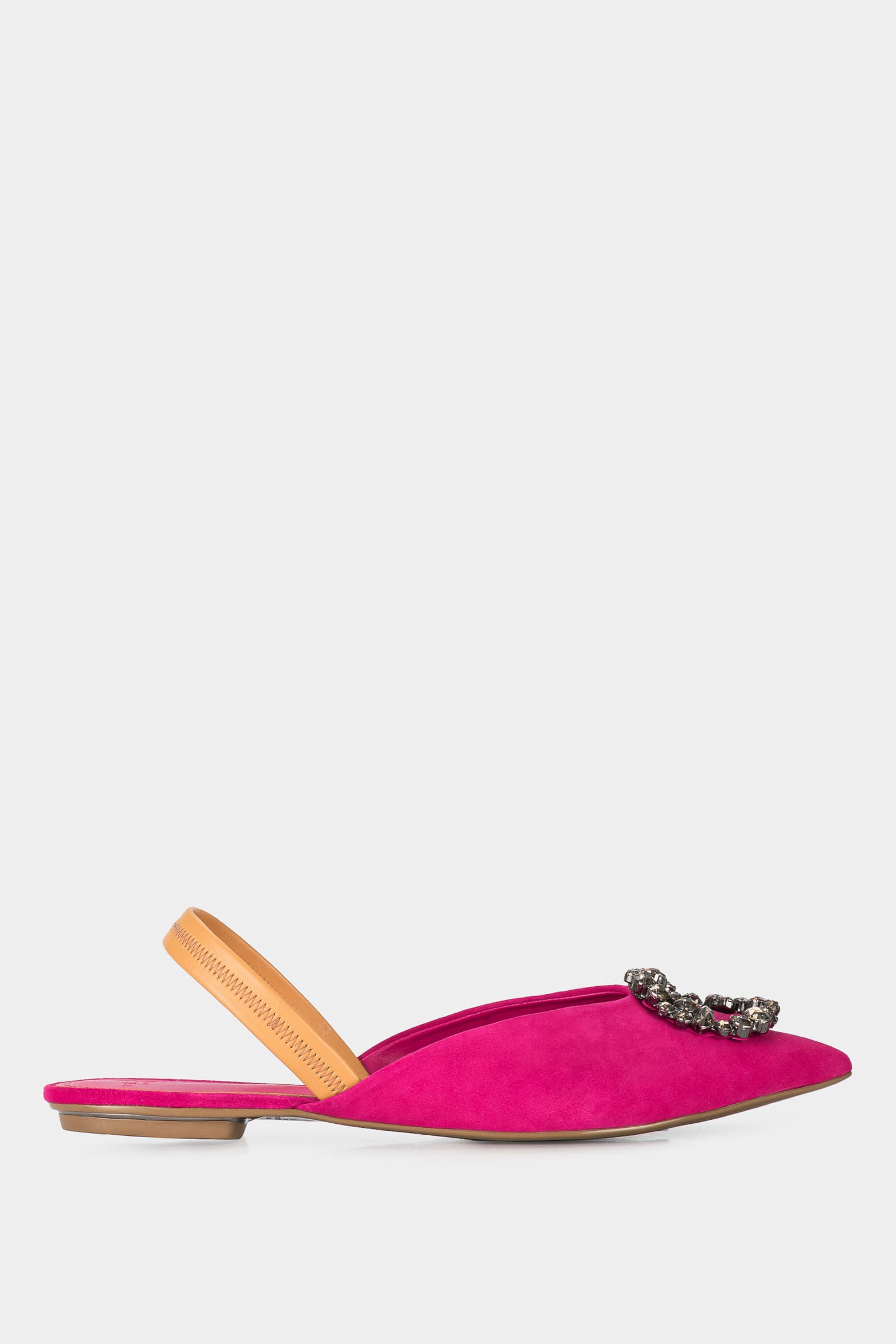 Women’s Nazaré Suede Ballet Flat with Beaded Appliqué