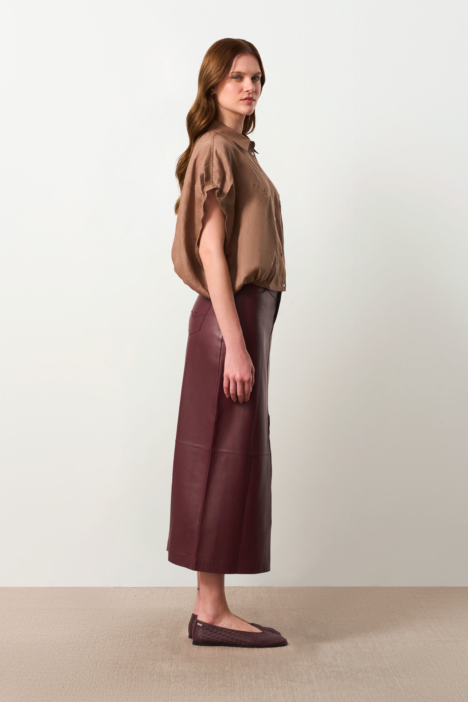 Short-sleeve linen shirt for women Faro