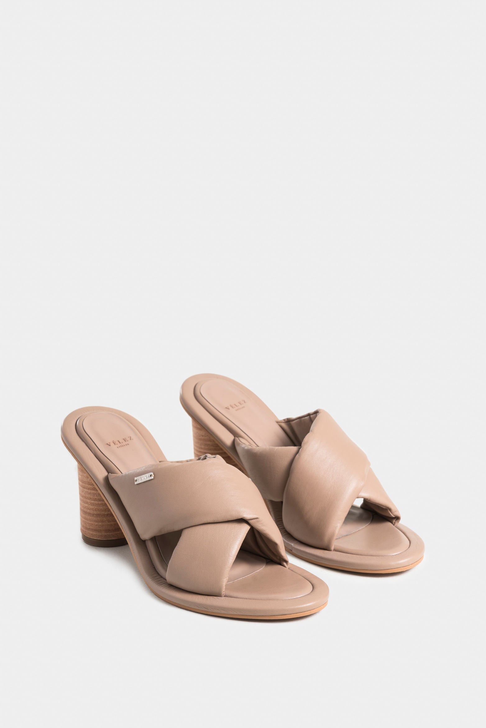 Mawi Leather Heeled Sandals for Women with Rounded Straps