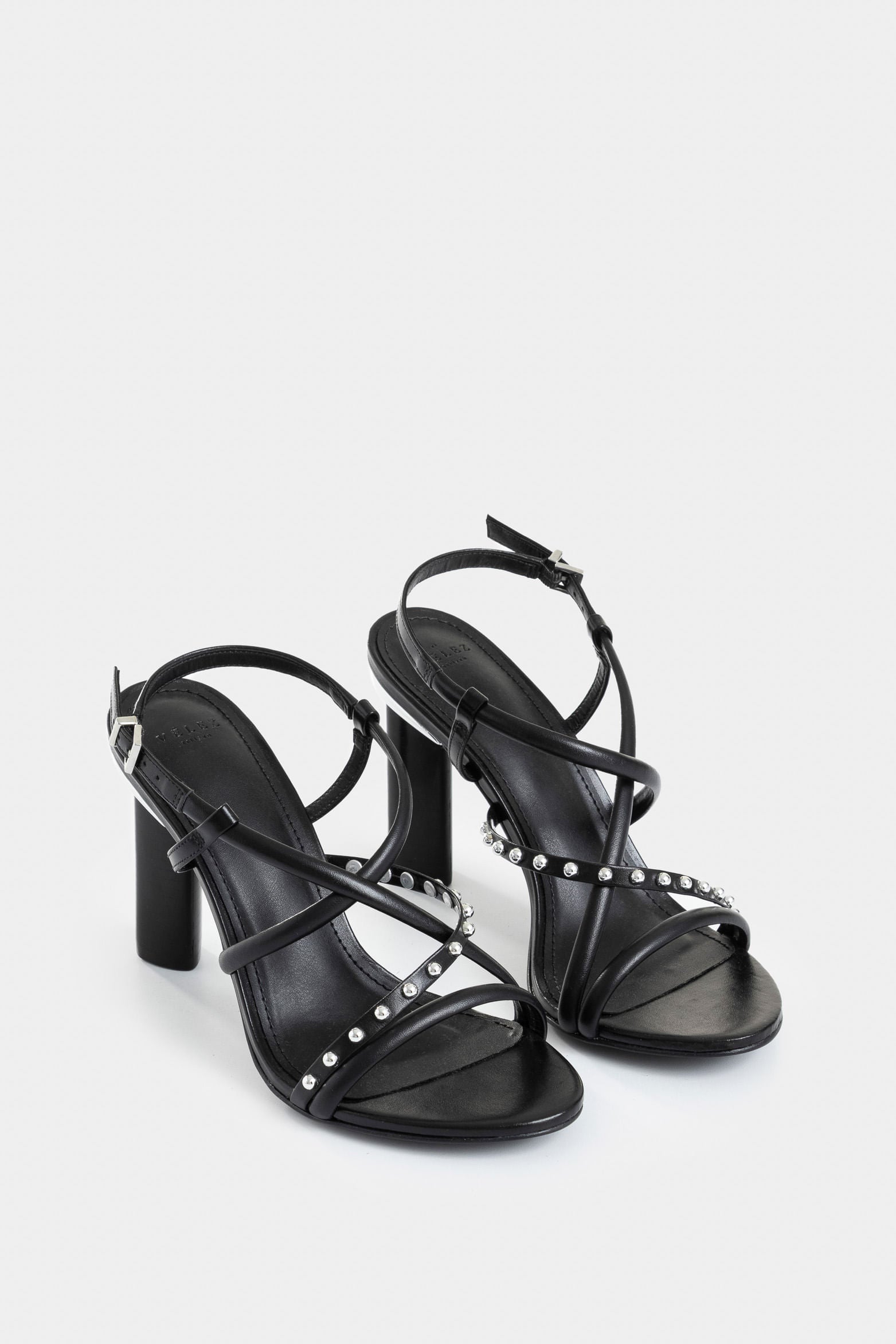 Daca Heeled Leather Sandals for Women with Studs