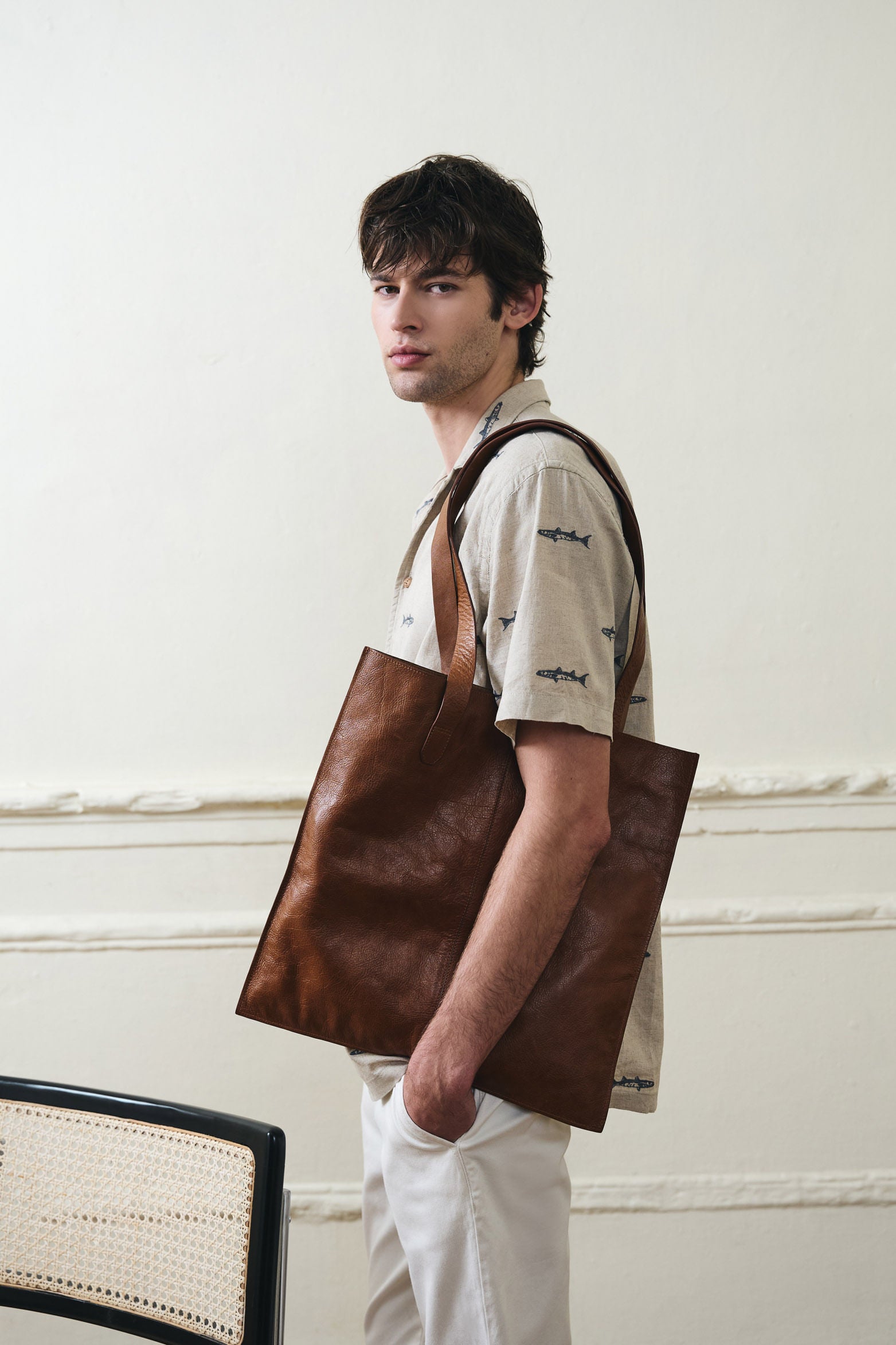 Vélez Summer leather tote bag