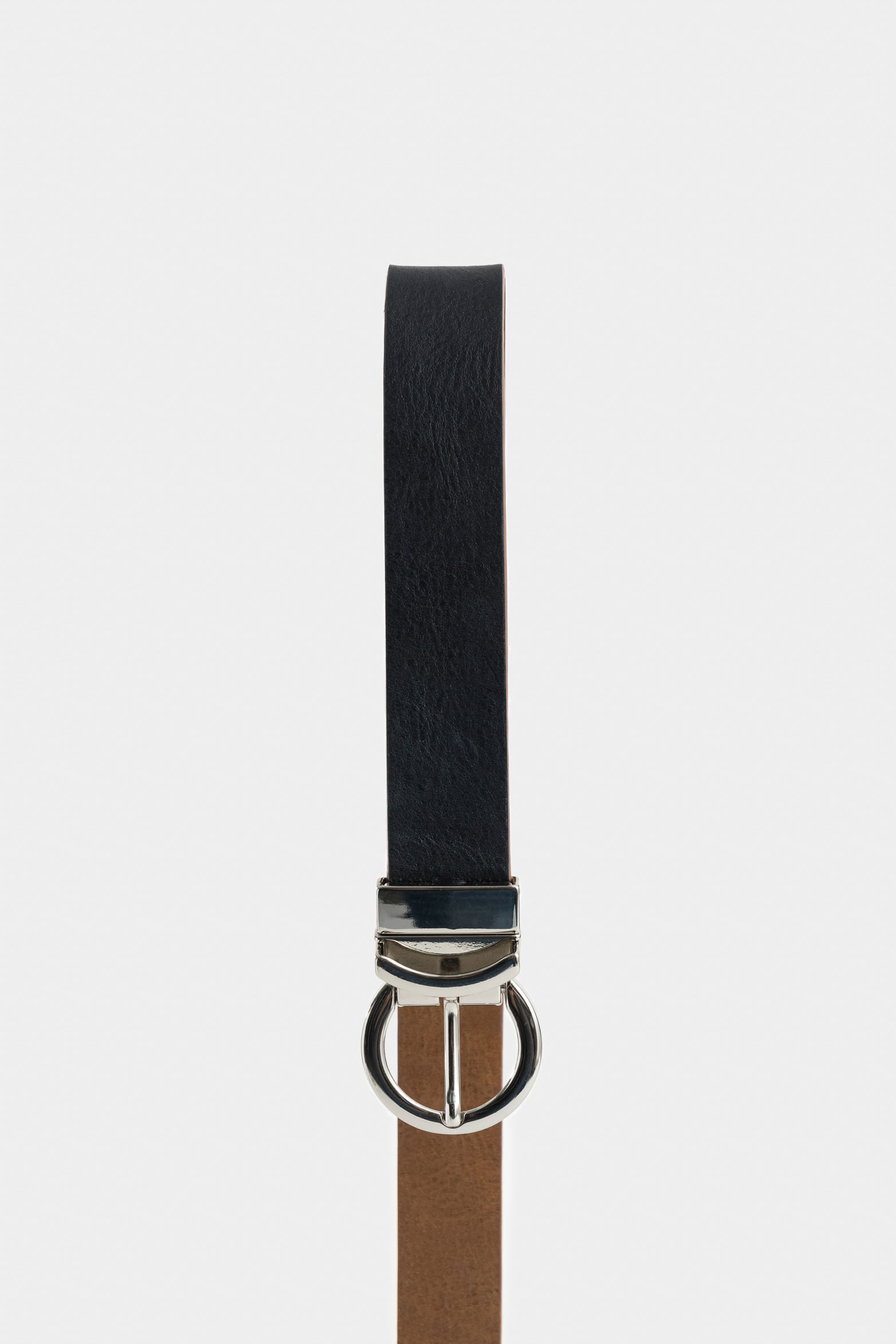 Thalia Double-Faced Leather Belt for Women with Studded Tip