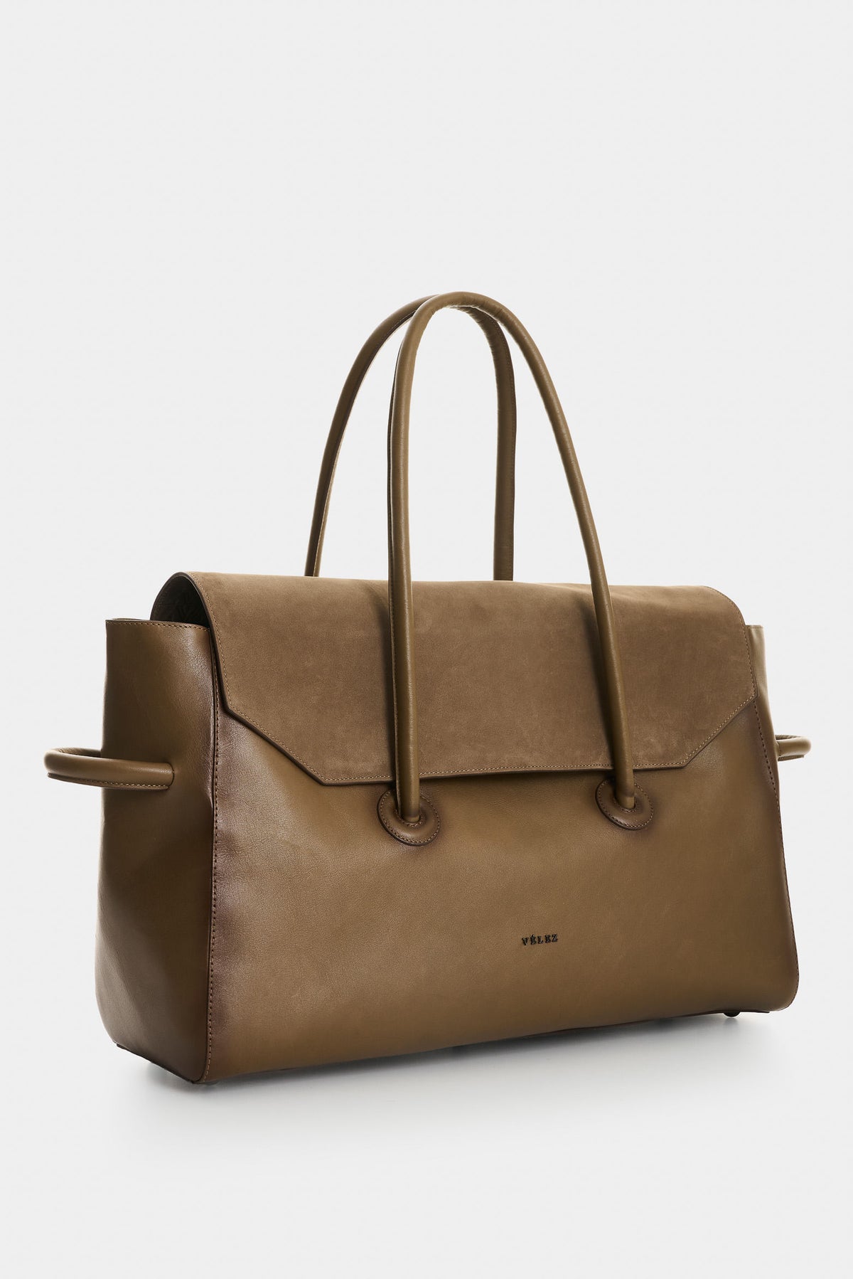 Men's Elba Leather and Suede Bowling Bag