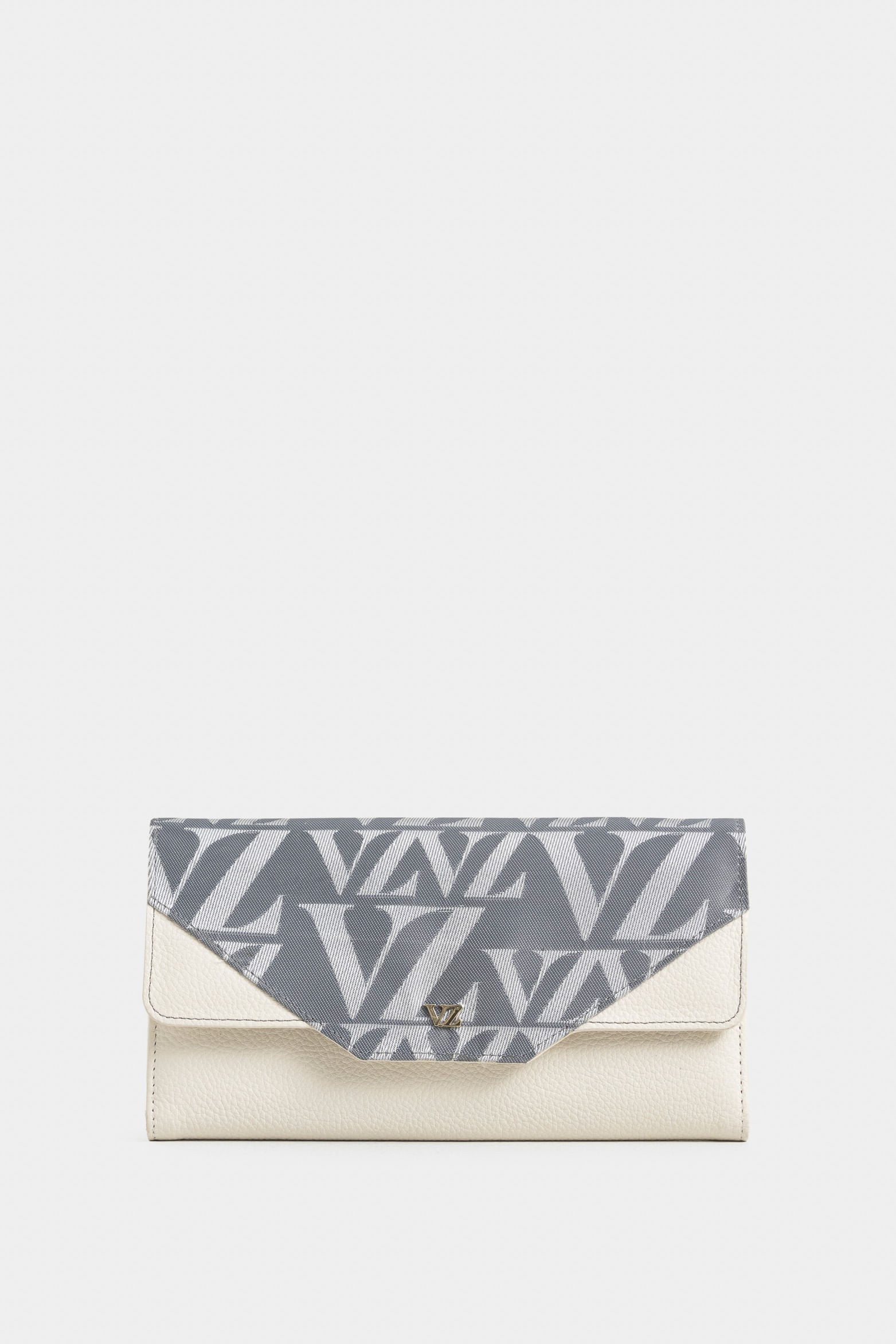 Damascus Leather and Canvas Checkbook Wallet for Women, Monogram