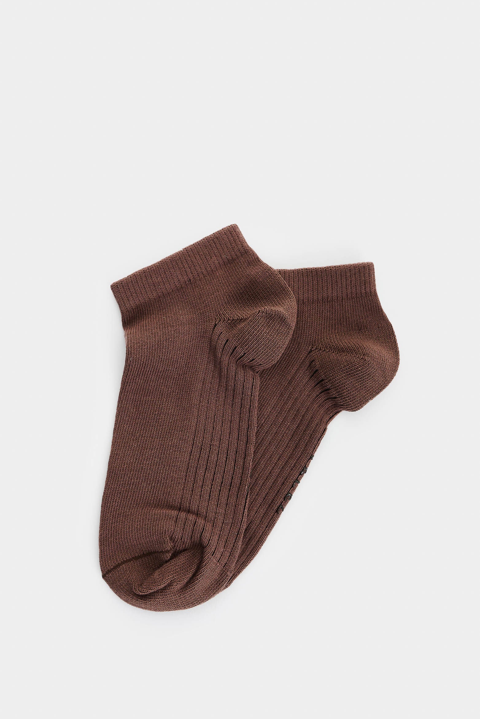 Lines 3 ribbed cotton ankle socks for men