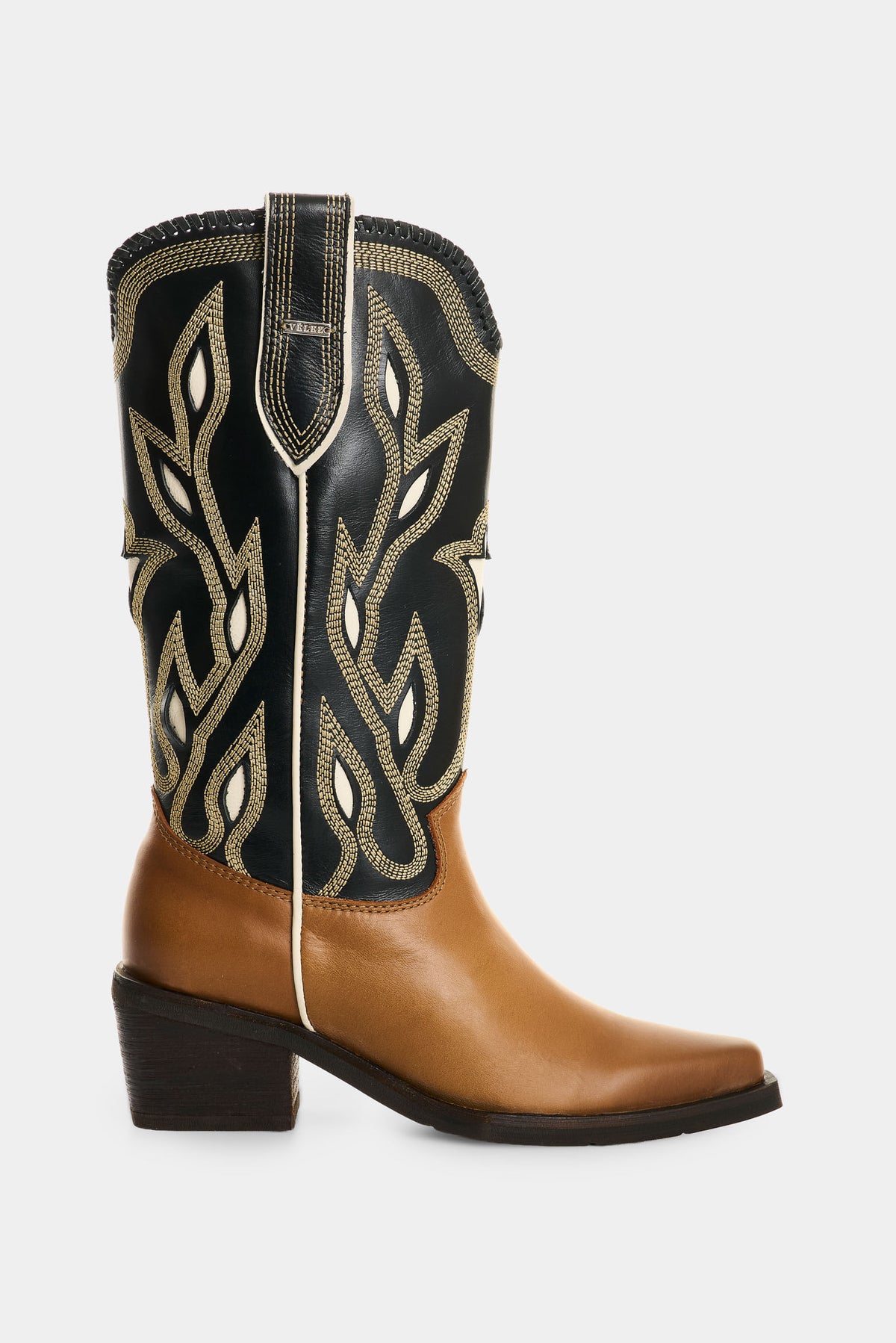 Ivy tall leather boots for women contrast