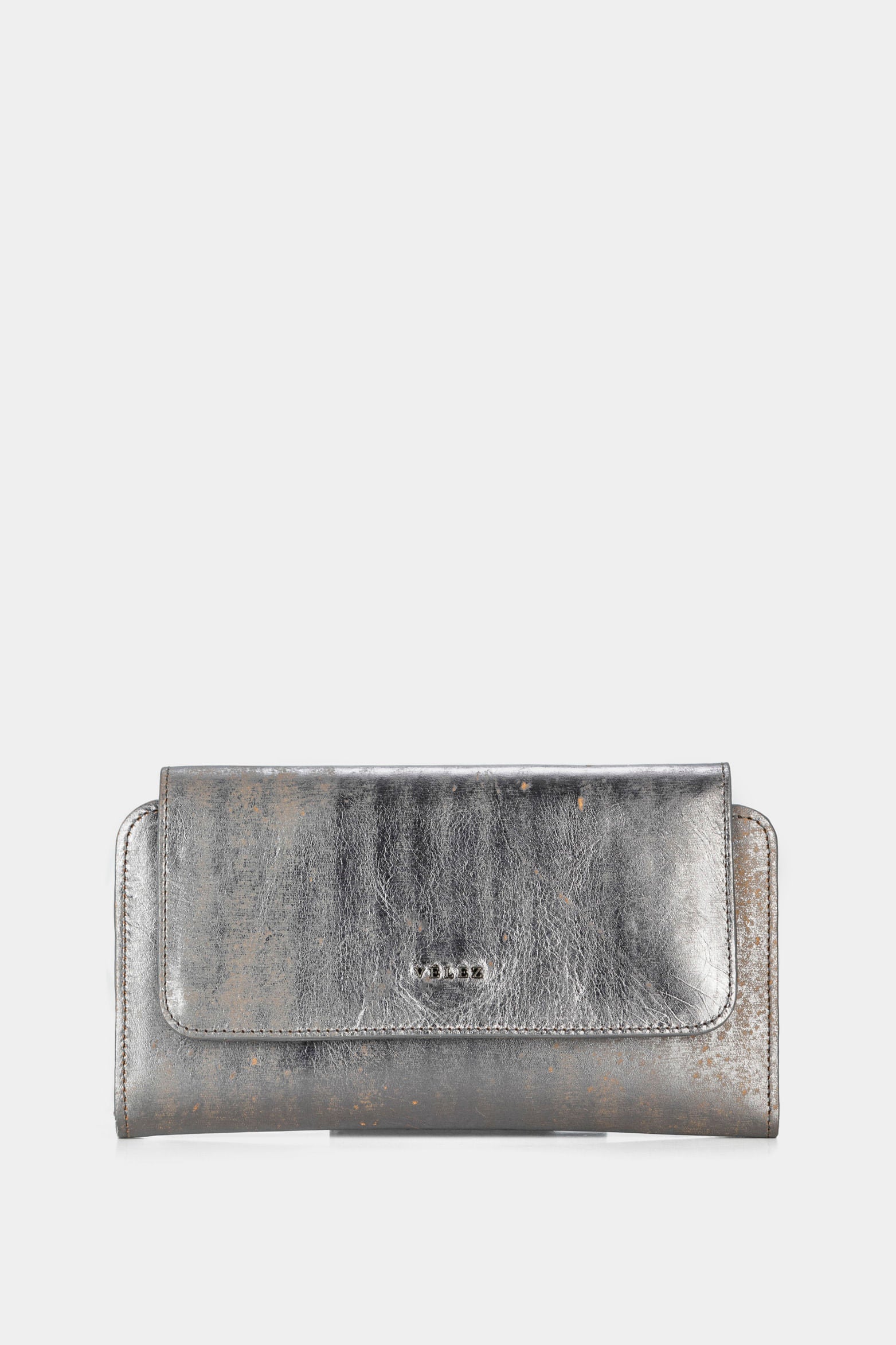 Women’s Colors Long Wallet in Leather with Handcrafted Effect