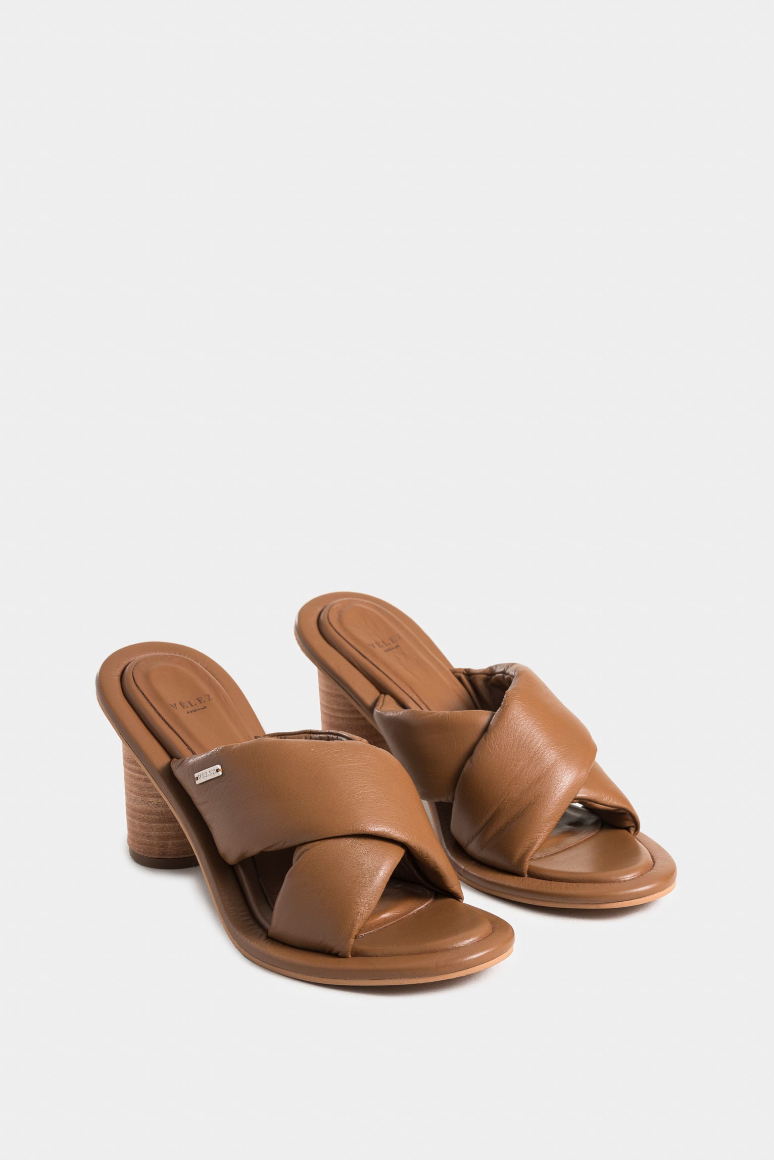 Mawi Leather Heeled Sandals for Women with Rounded Straps