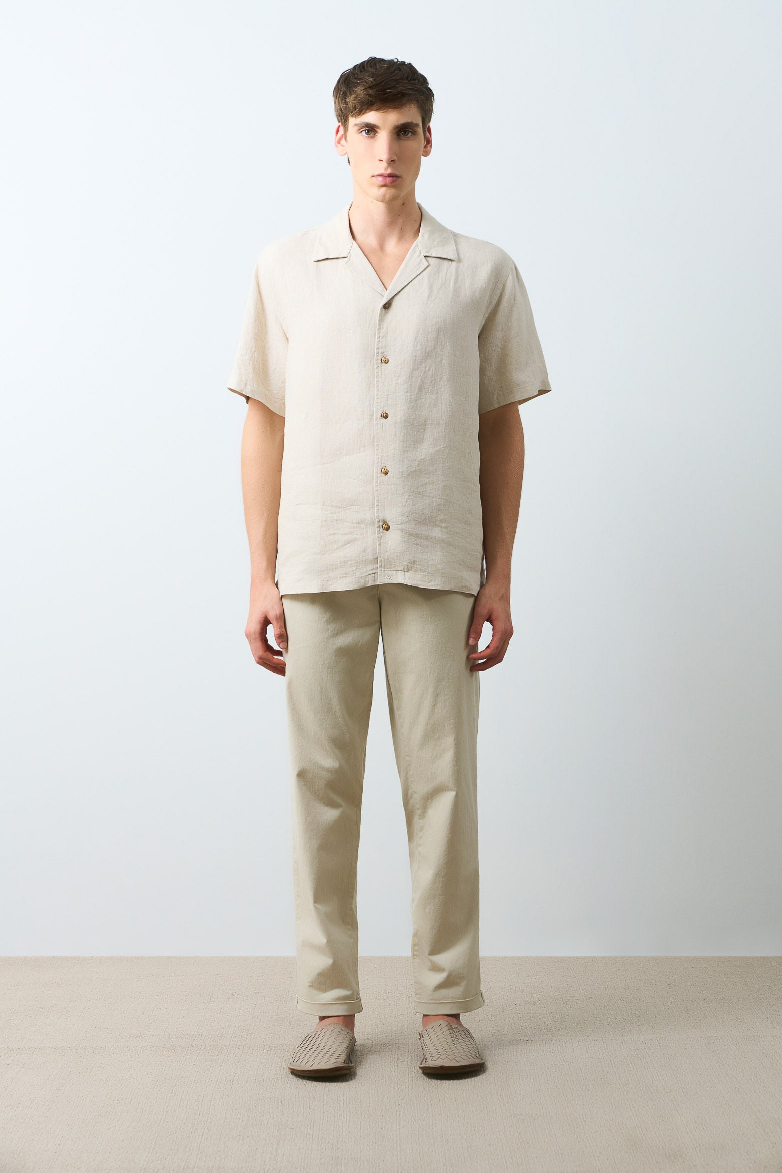 Málaga short-sleeve linen shirt for men