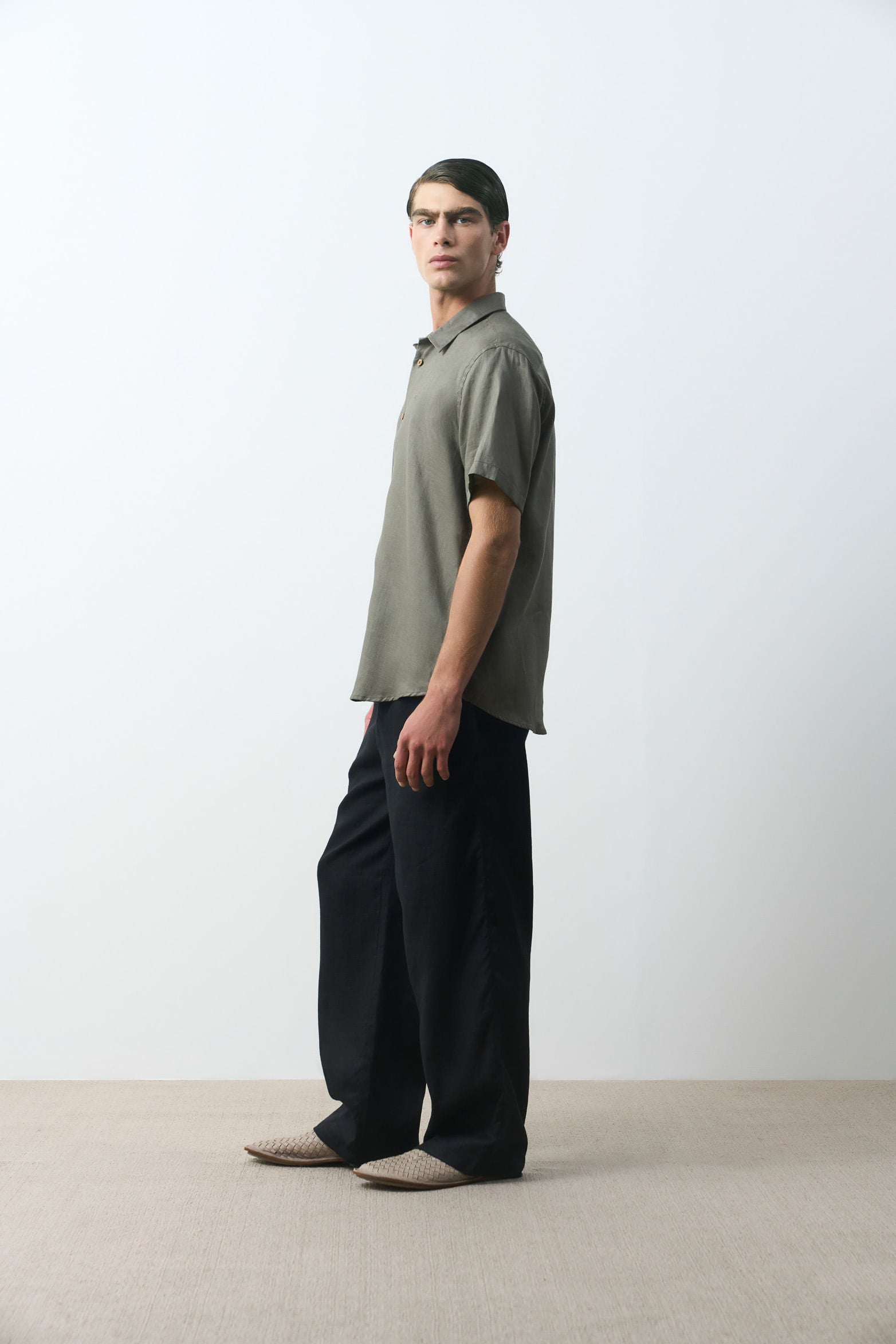 Siena short-sleeve linen shirt for men