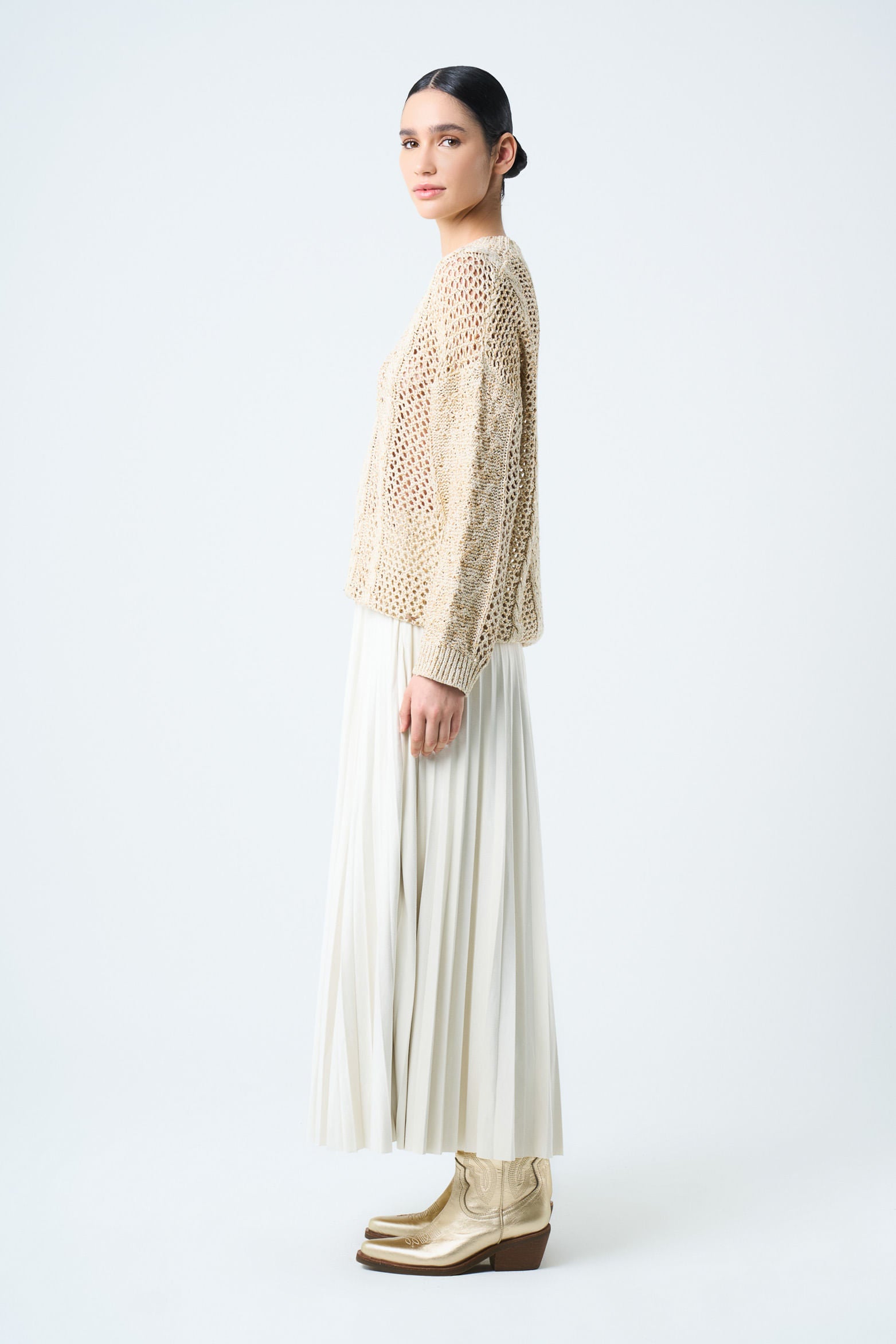 Alhena knit sweater for women with sequin details