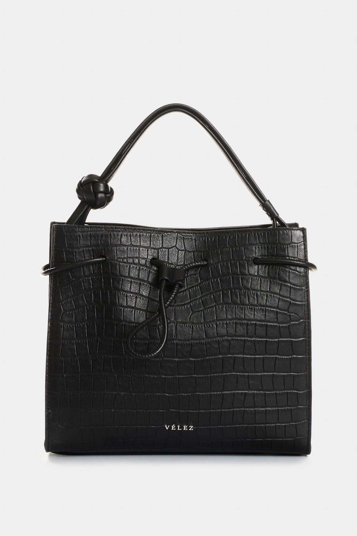 Embossed leather bowling bag for women Aromia