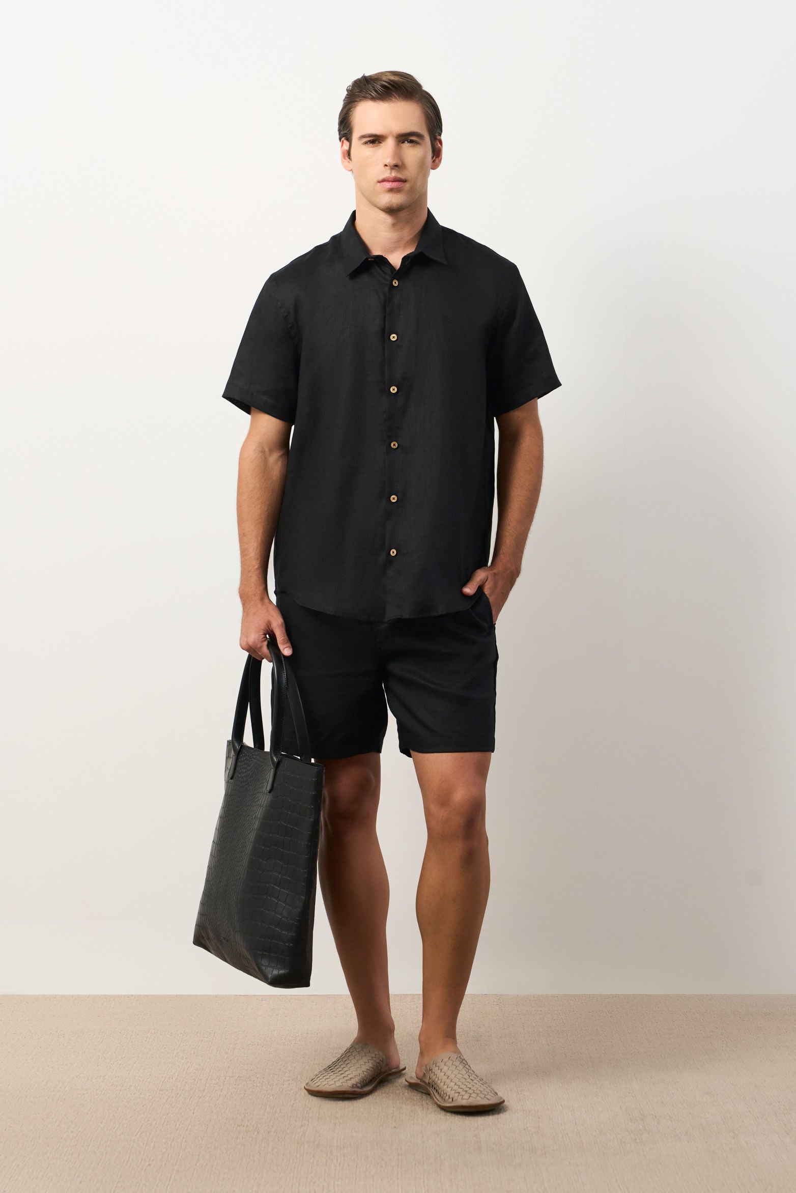 Men's Siena Short Sleeve Linen Shirt