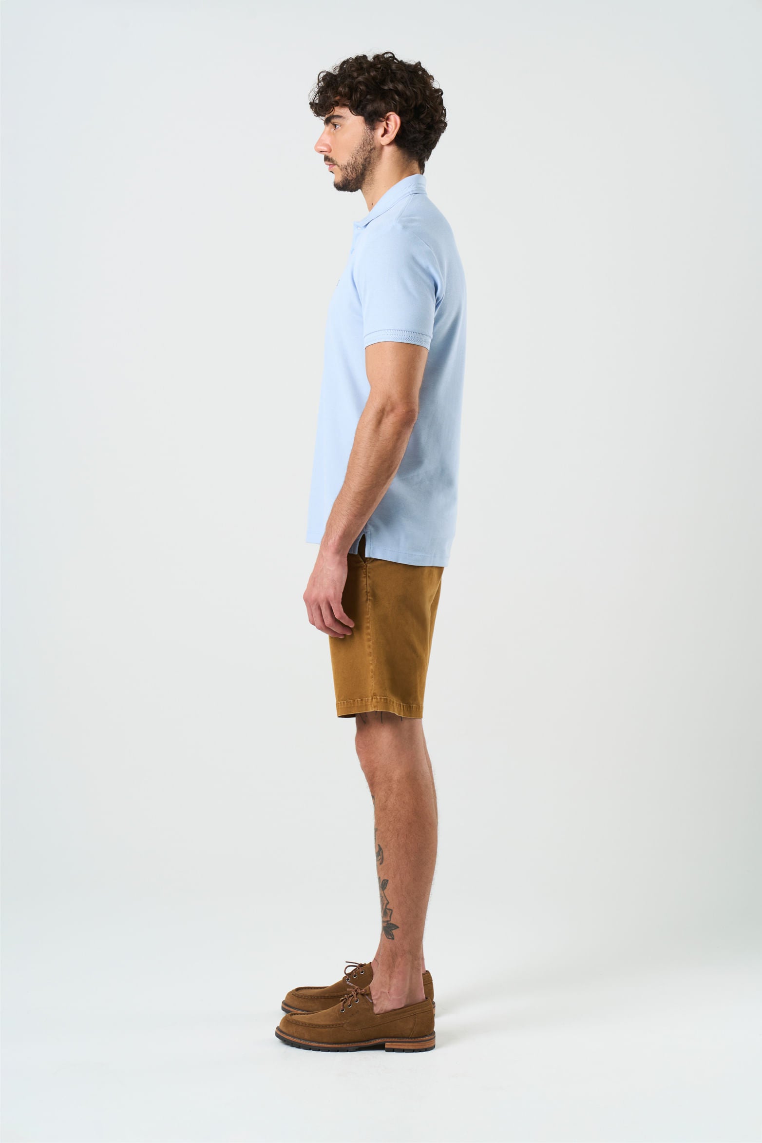 Essential Textured Short Sleeve Polo for Men