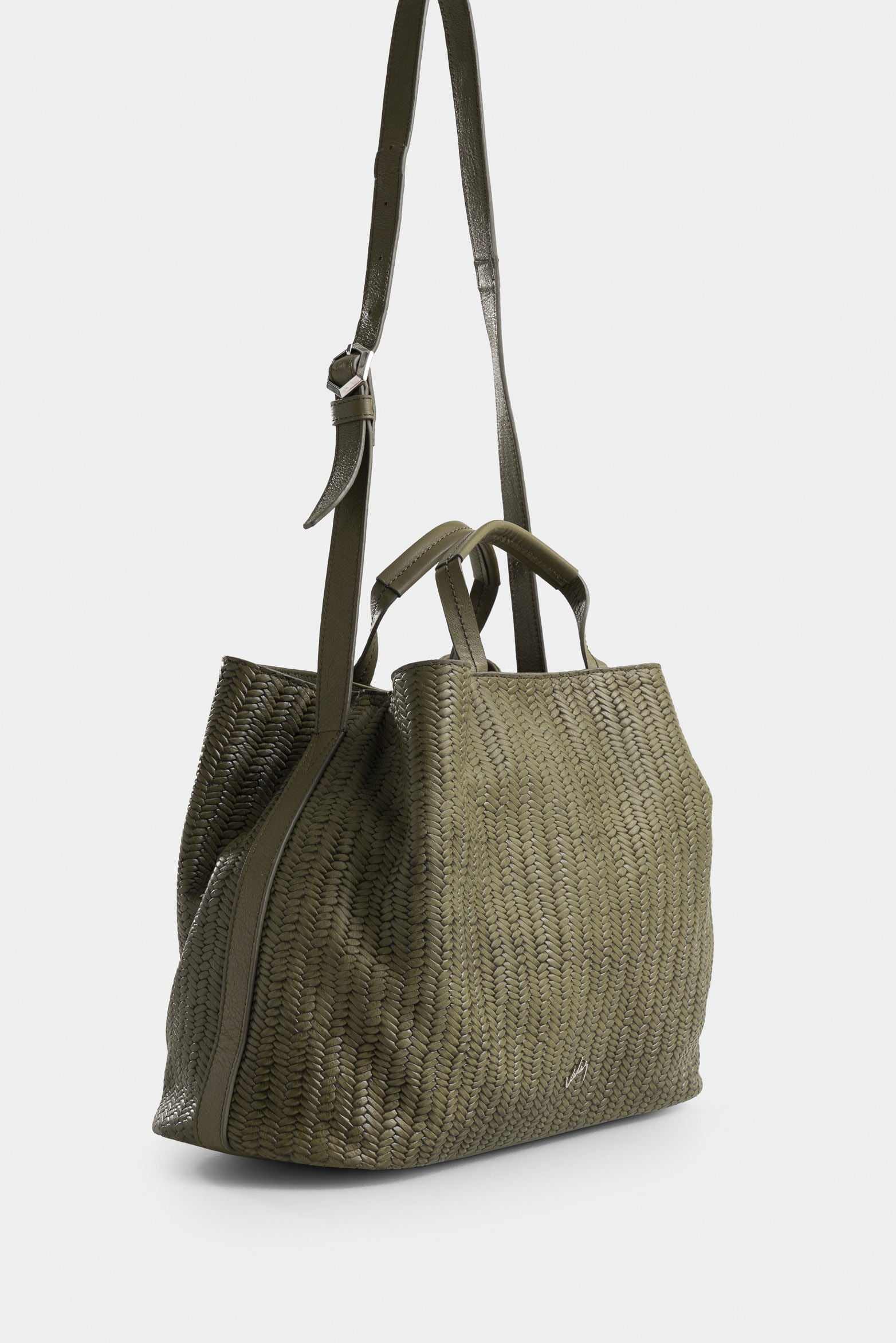 Calafate Leather Bowling Bag with Canasta Engraving in Green