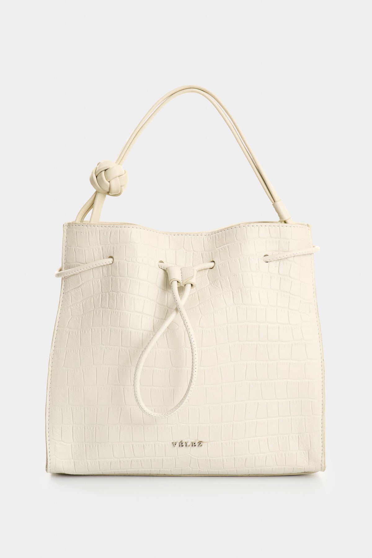 Embossed leather bowling bag for women Aromia