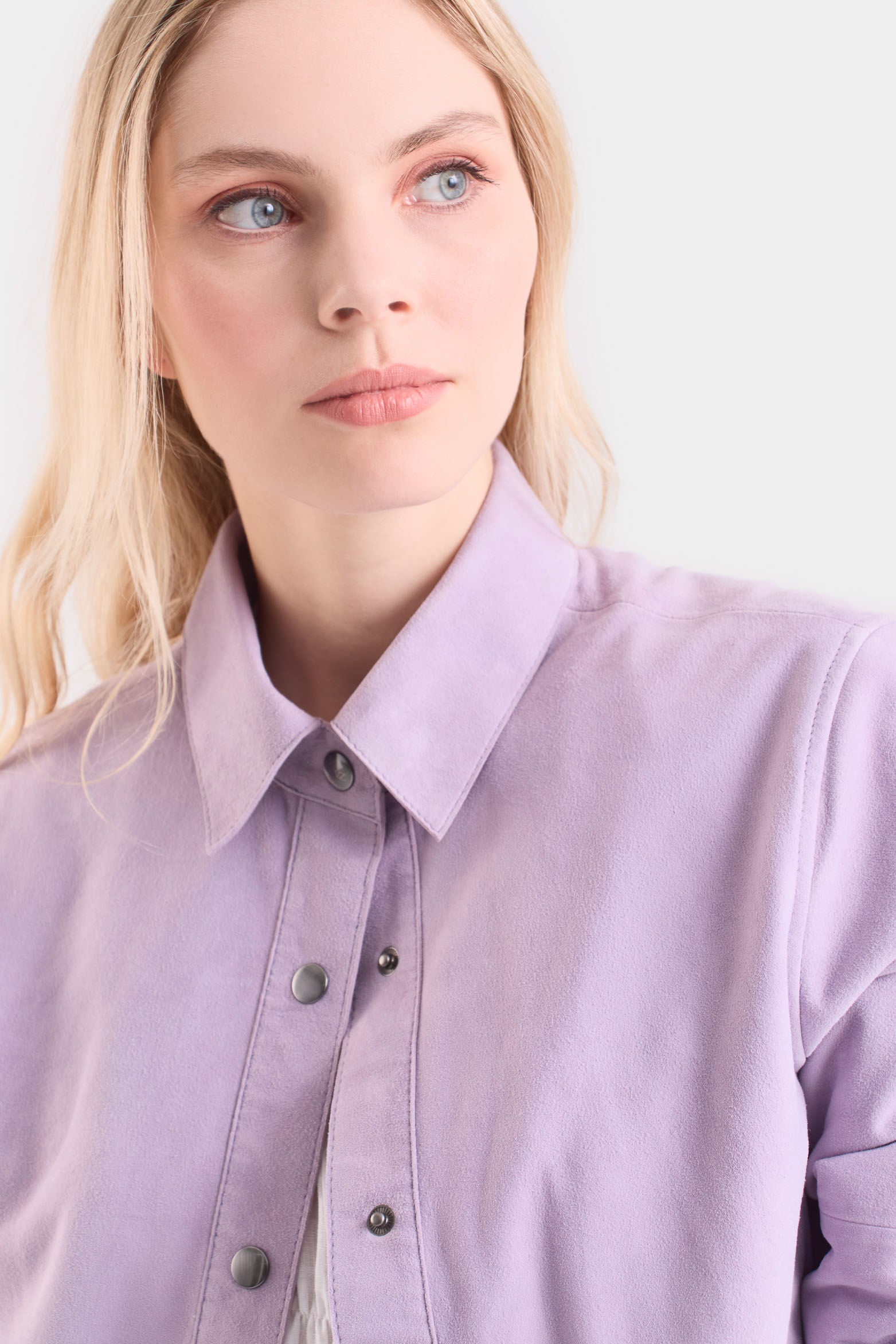 Thalia Suede Shirt for Women with Relaxed Fit