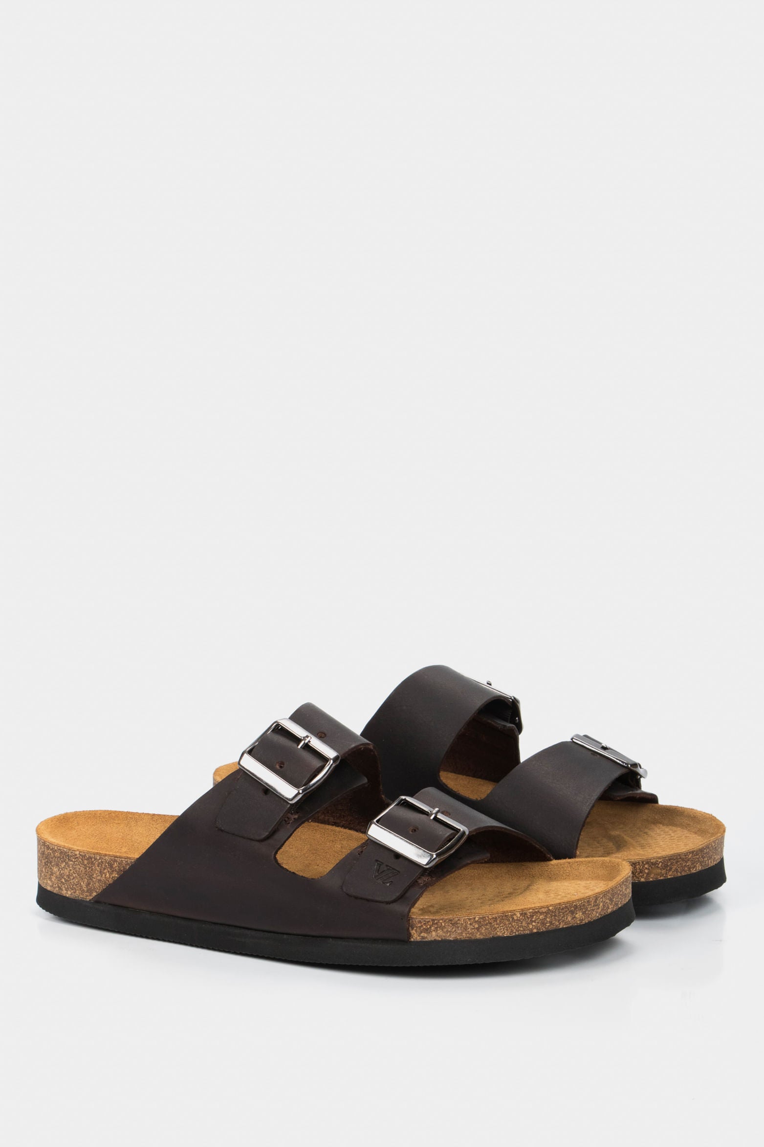 Flat Sandal in Vintage Leather