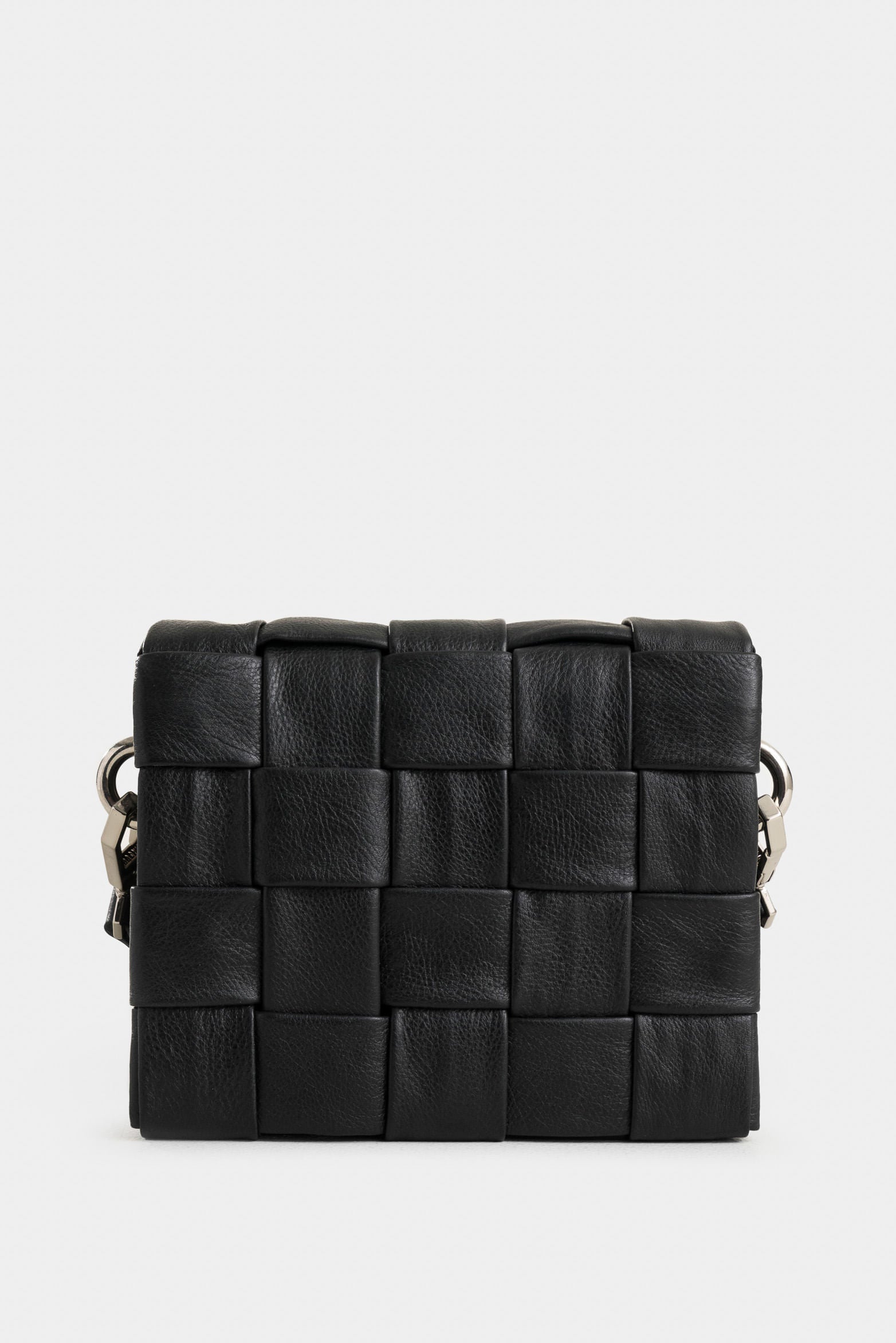 Alpin Leather Hands-Free Bag for Women with Woven Flap