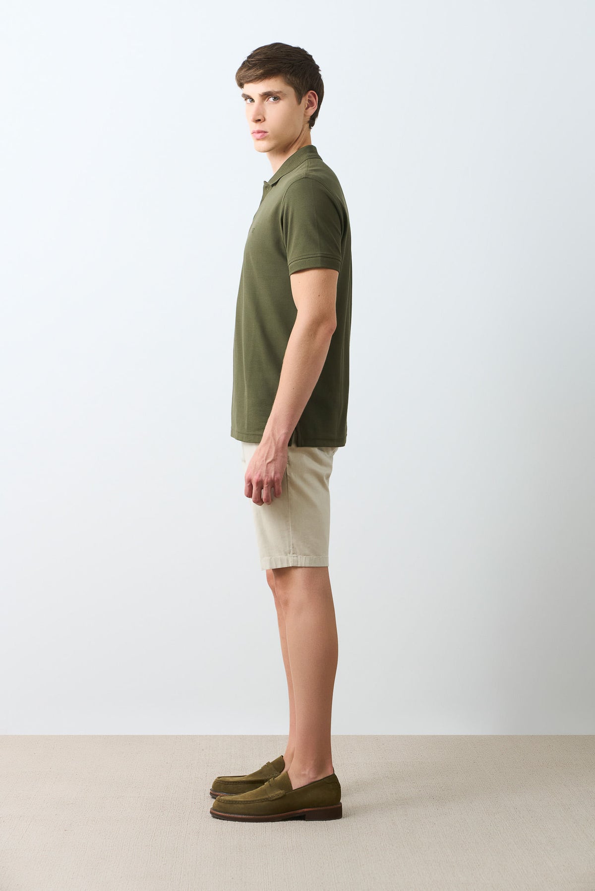 Men's Semi-Fit Polo with Jacquard Detail