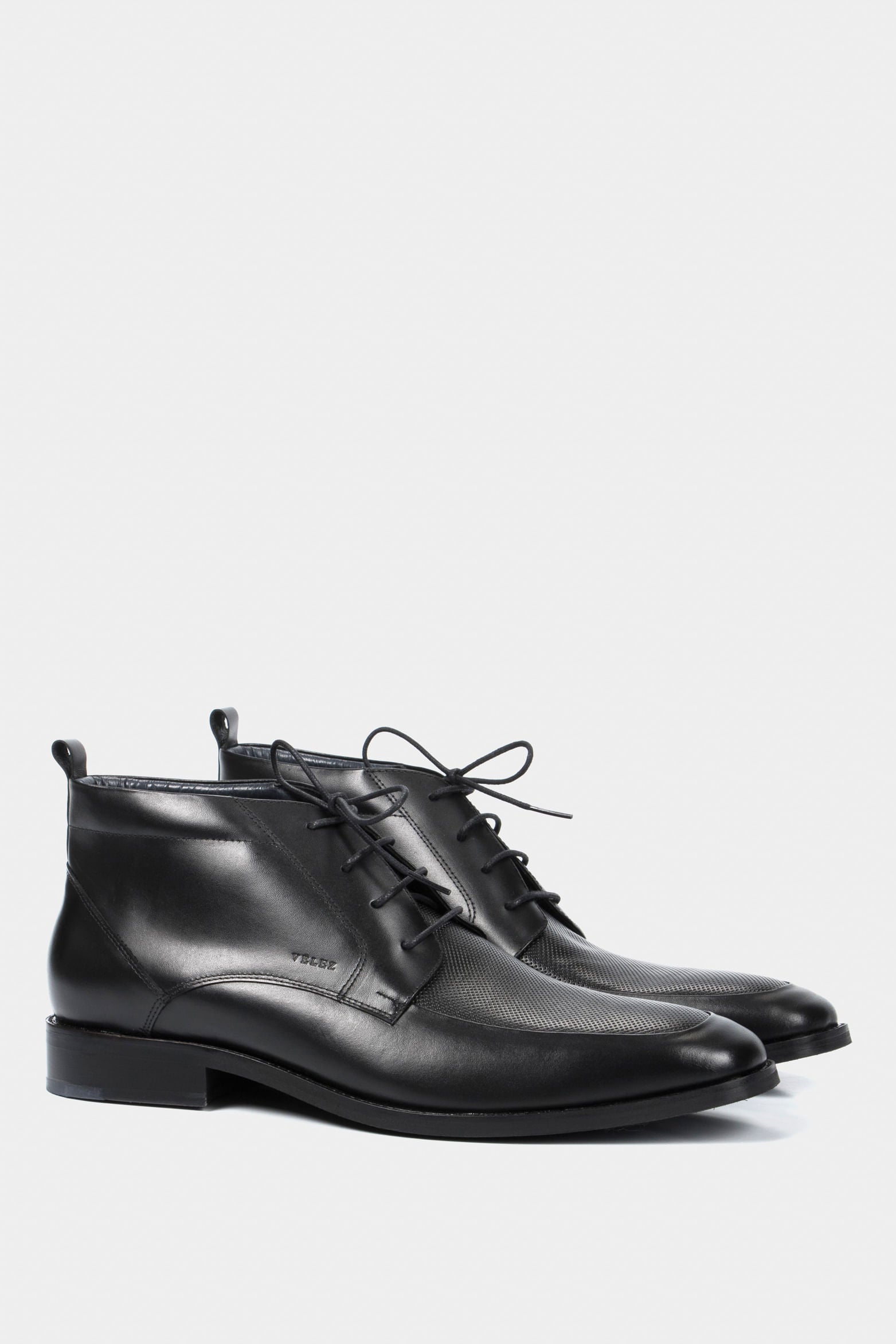 Men’s Classic Office Leather Boots in Black