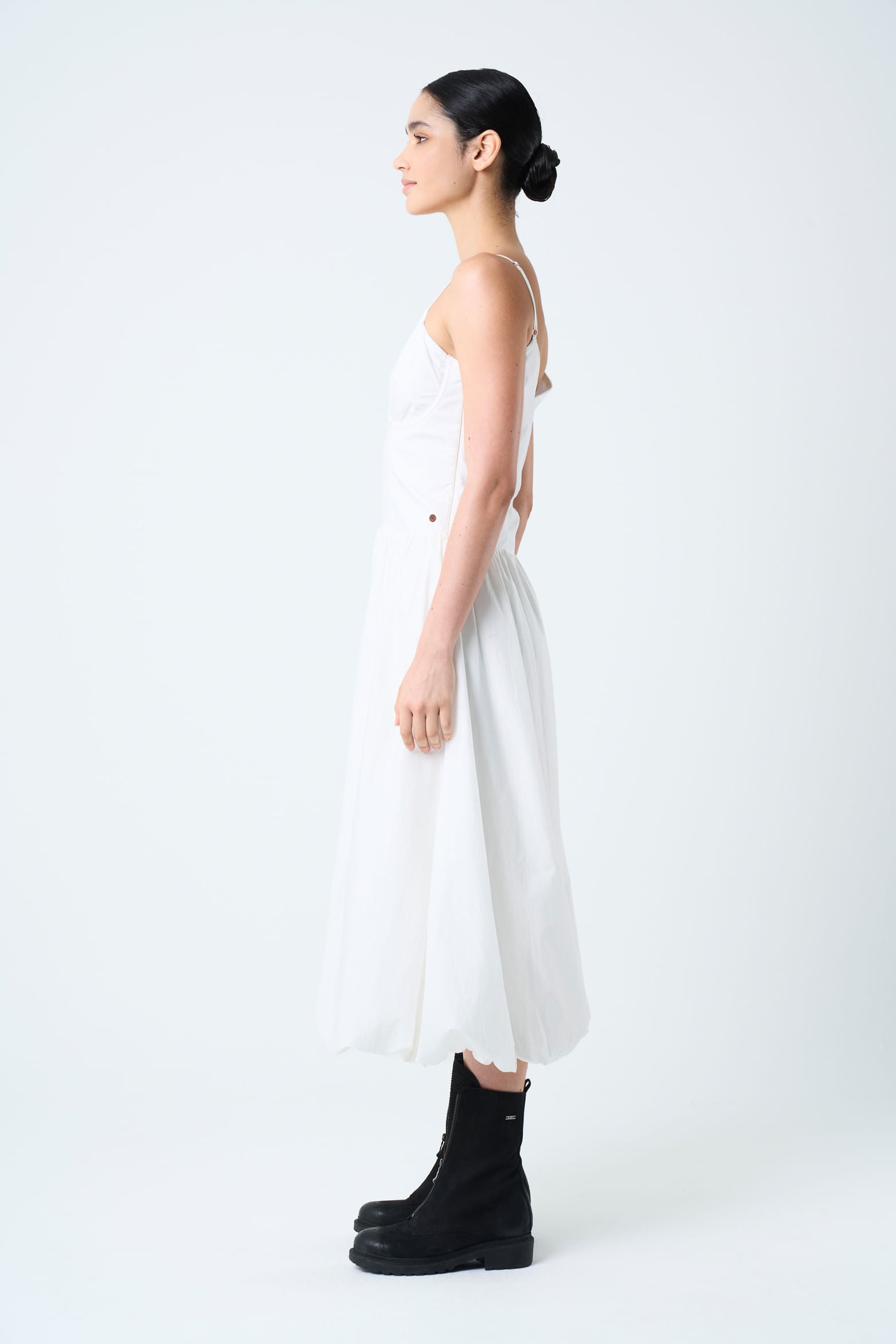 Fugaz Midi Dress for Women Balloon Silhouette