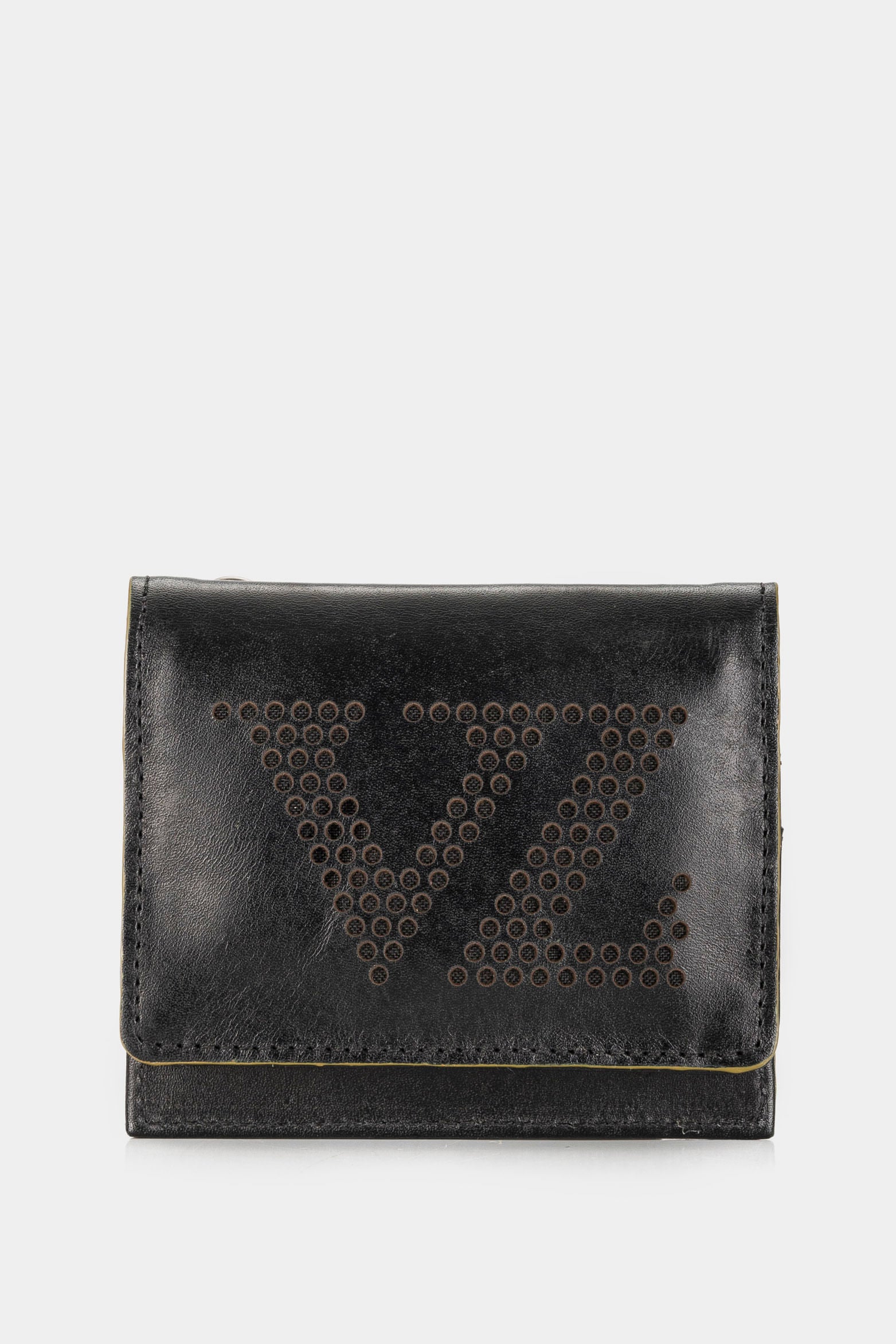 Women’s Splash Leather Card Holder with Perforated VZ Detail