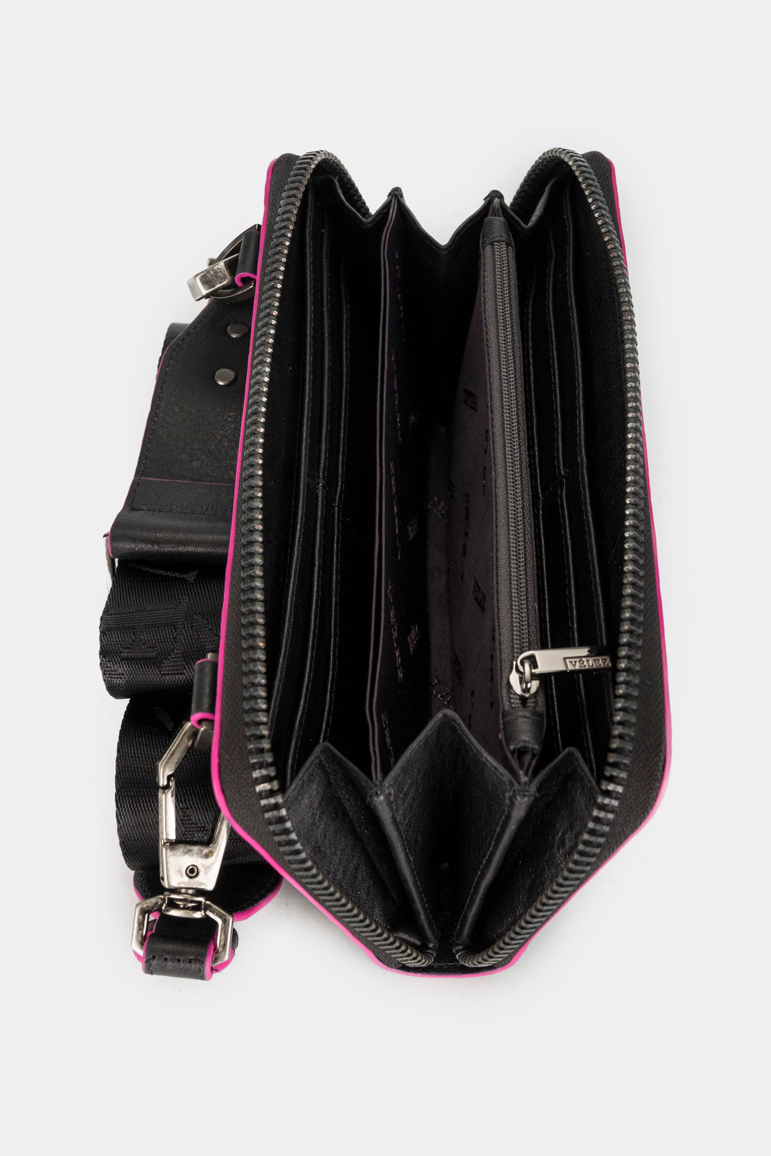 Women’s Vesuvius Leather Zip-Around Wallet with Removable Strap