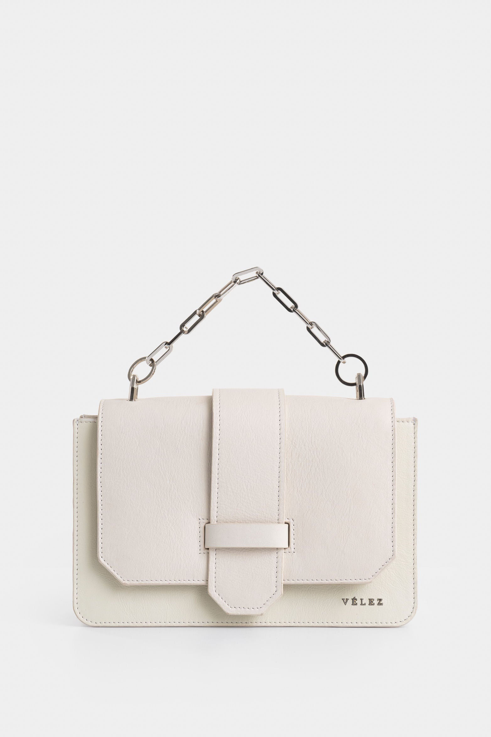 Garniel Maxi Hair Leather Bowling Bag for Women with Chain